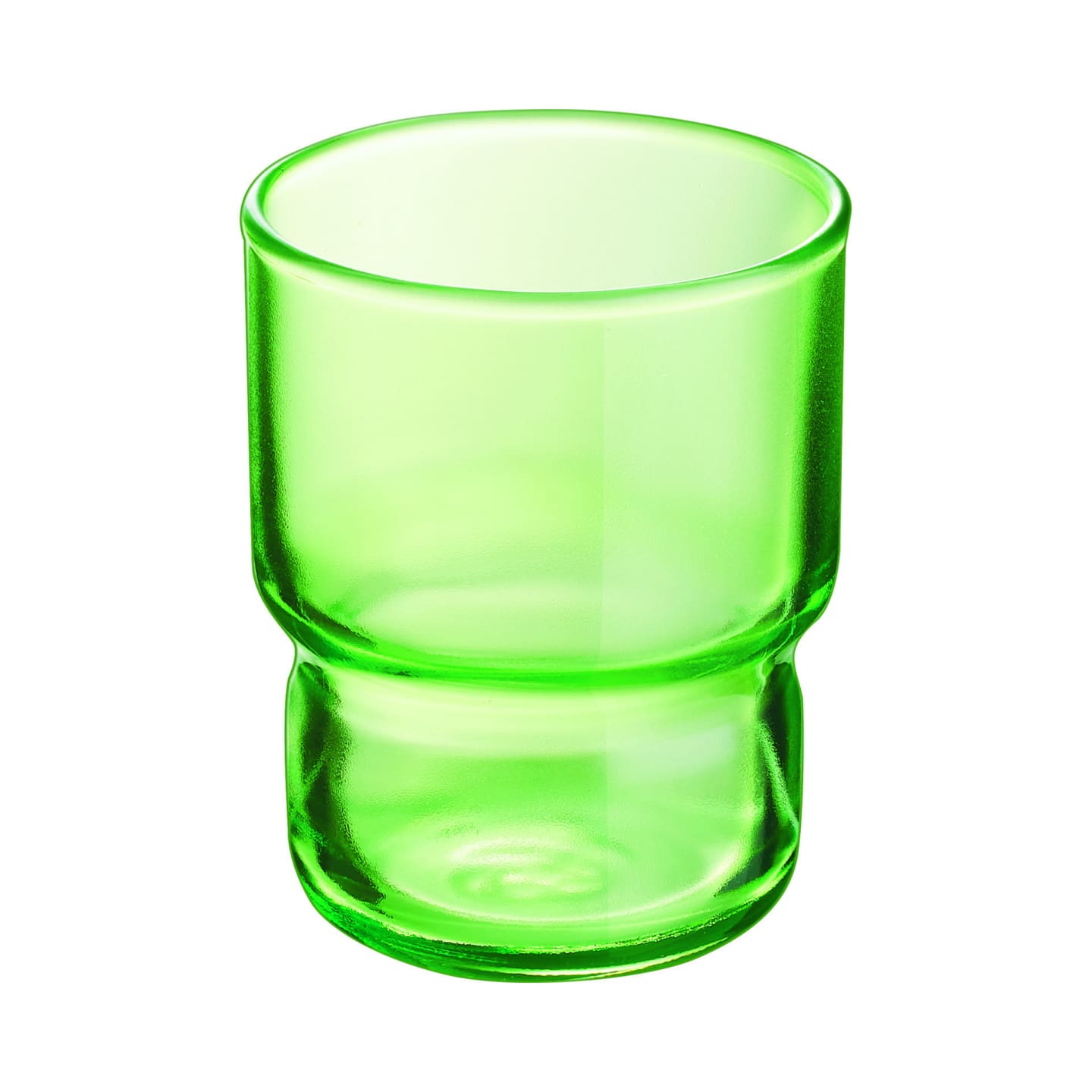 Log dricksglas grön H80 D63mm 16cl