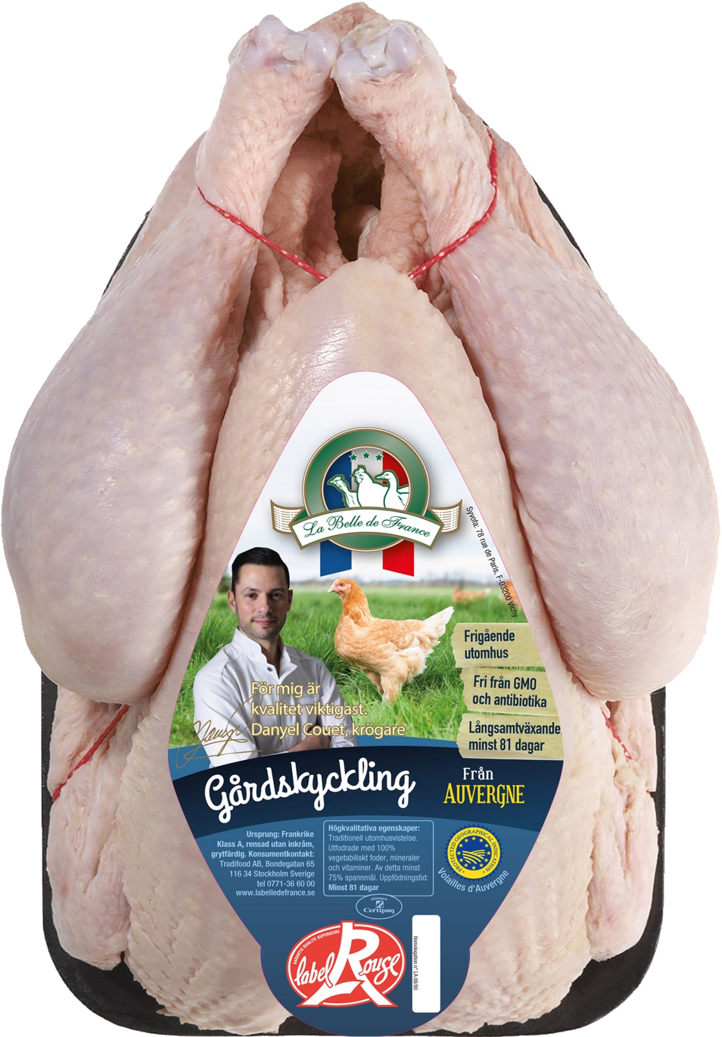 ECC Gårdskyckling hel Label Rouge 1,5kg