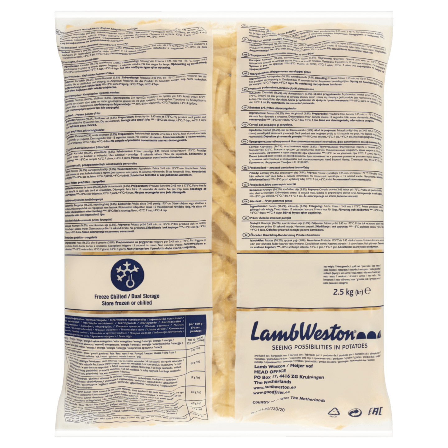 Pommes Frites 11mm 2,5kg - Bild 1 av 2