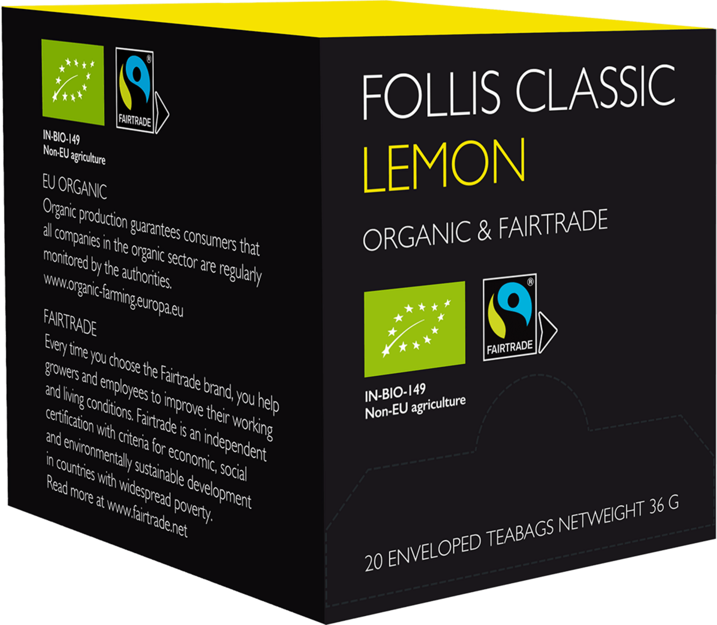 Follis Classic Svart te Citron 20p