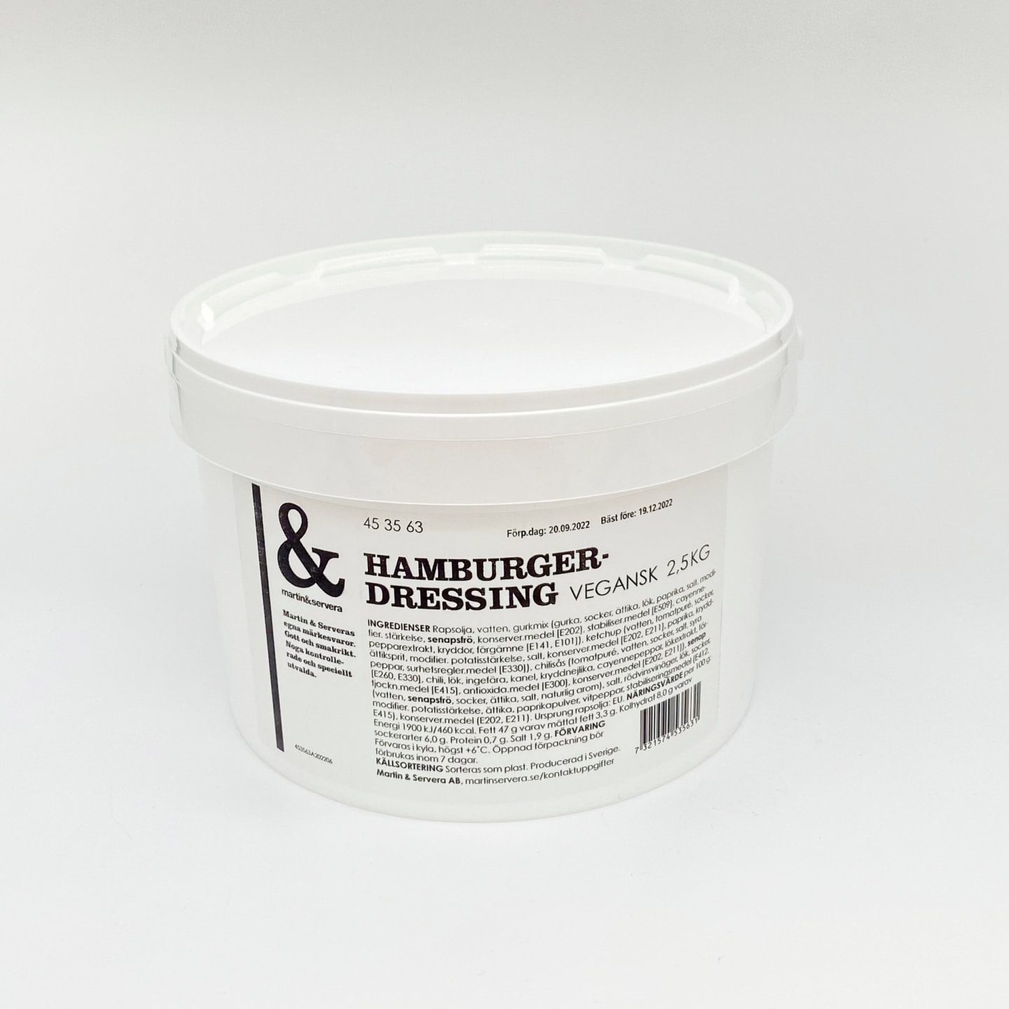 Hamburgerdressing vegansk 2,5kg