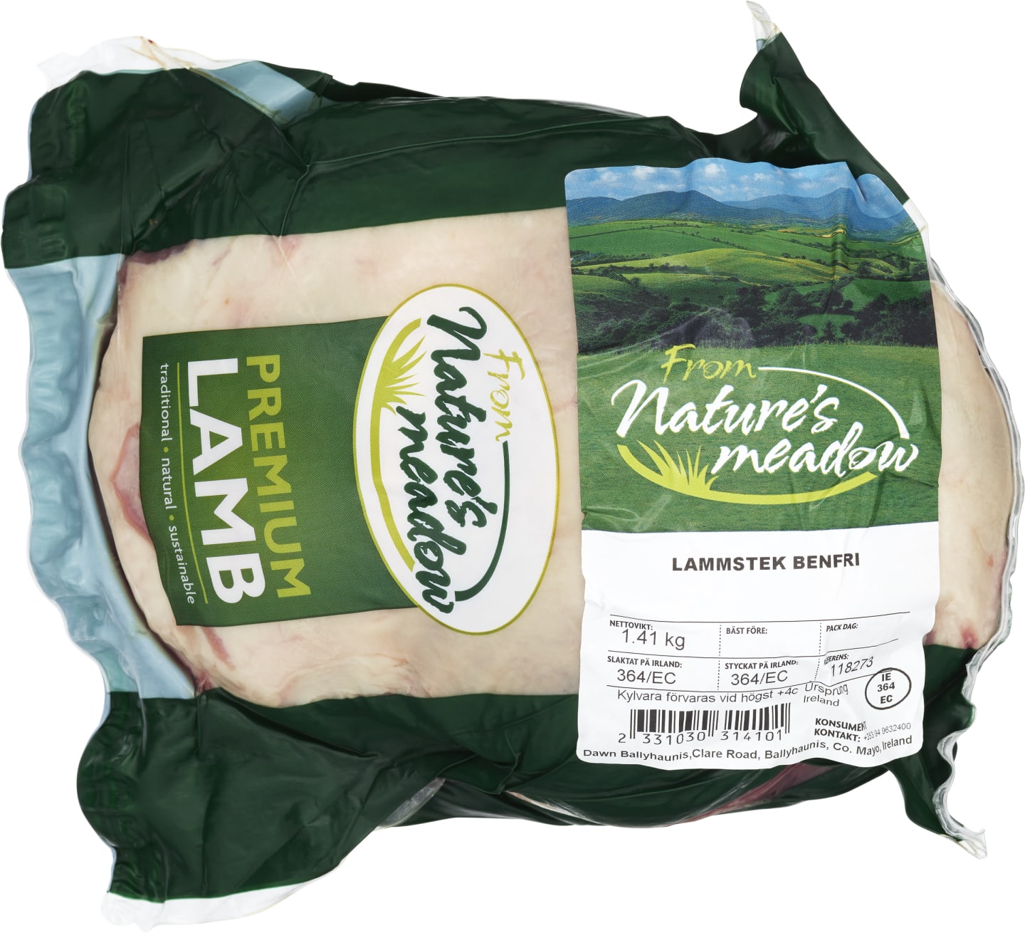 Lammstek benfri 1,6kg