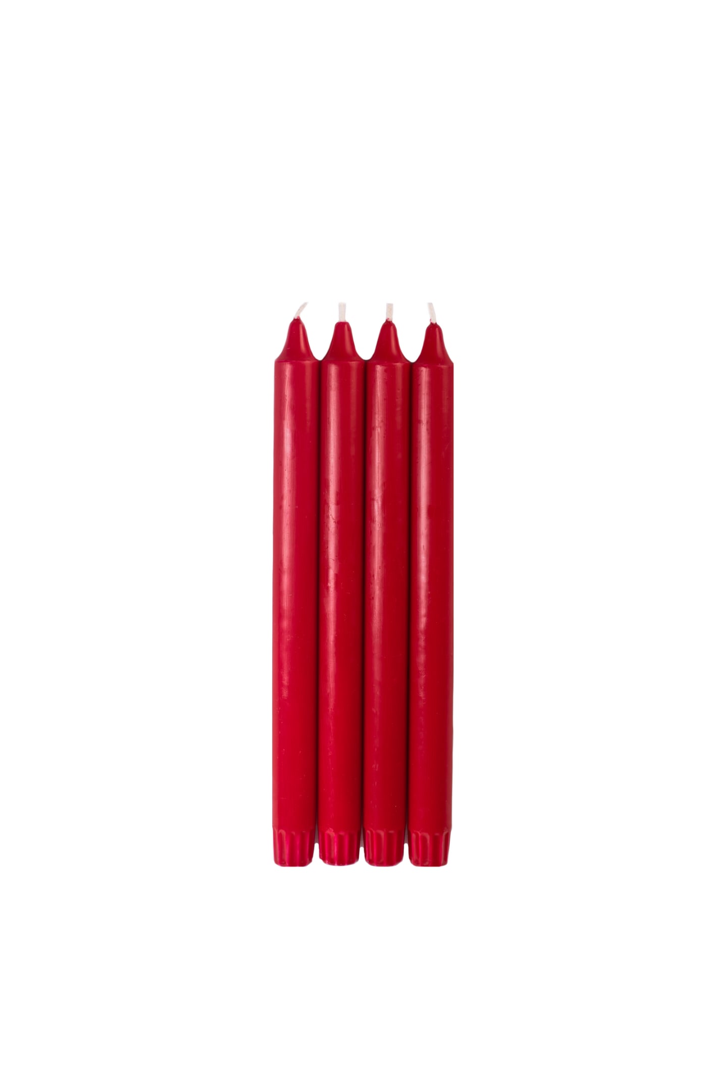 Kronljus djupröd stearin 28cm 40-p