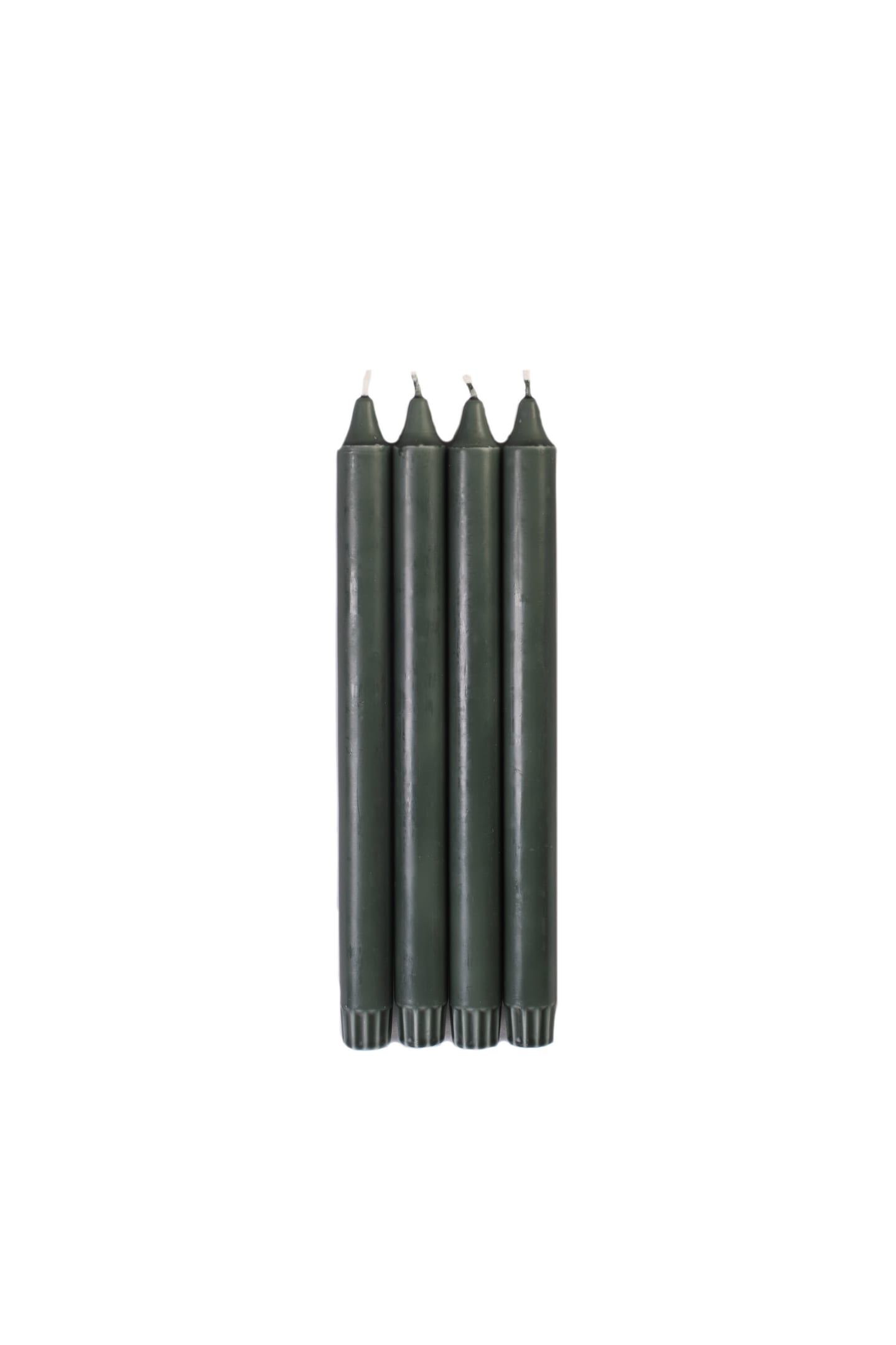 Kronljus antikgrön stearin 28cm 40-p