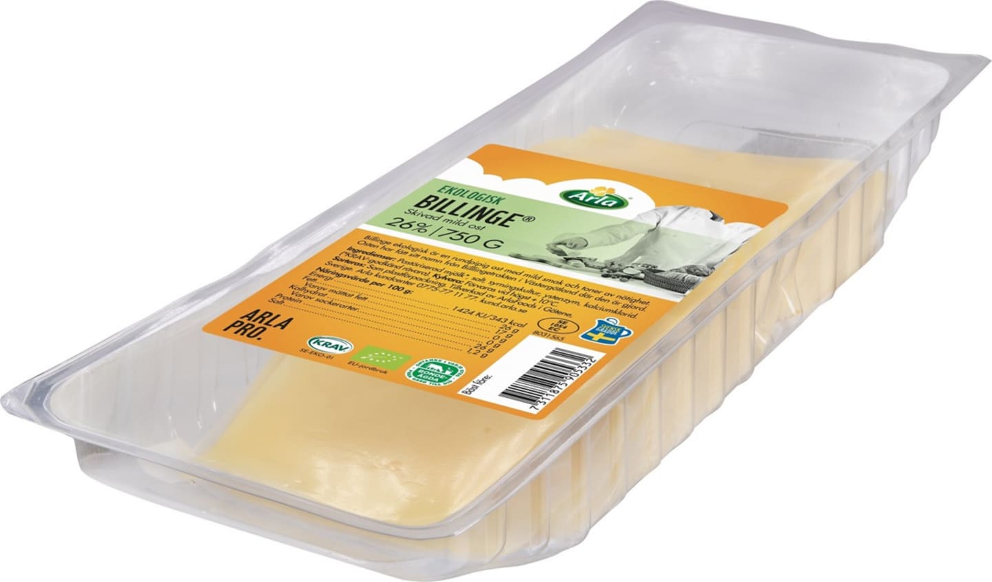 Billinge skivad ost 26% 12g/750g