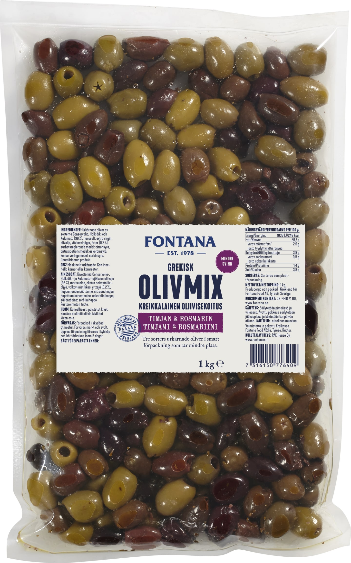 Olivmix timjan & rosmarin 1kg