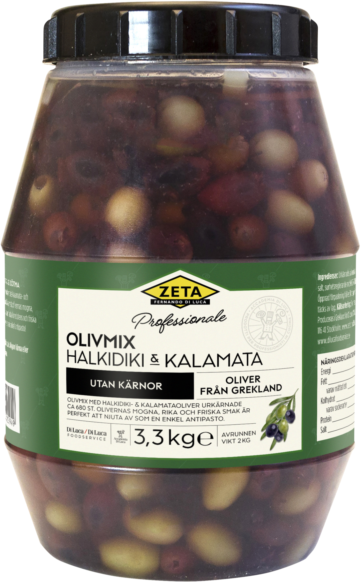 Olivmix Kalamata Halkidiki urkärna 3,3kg