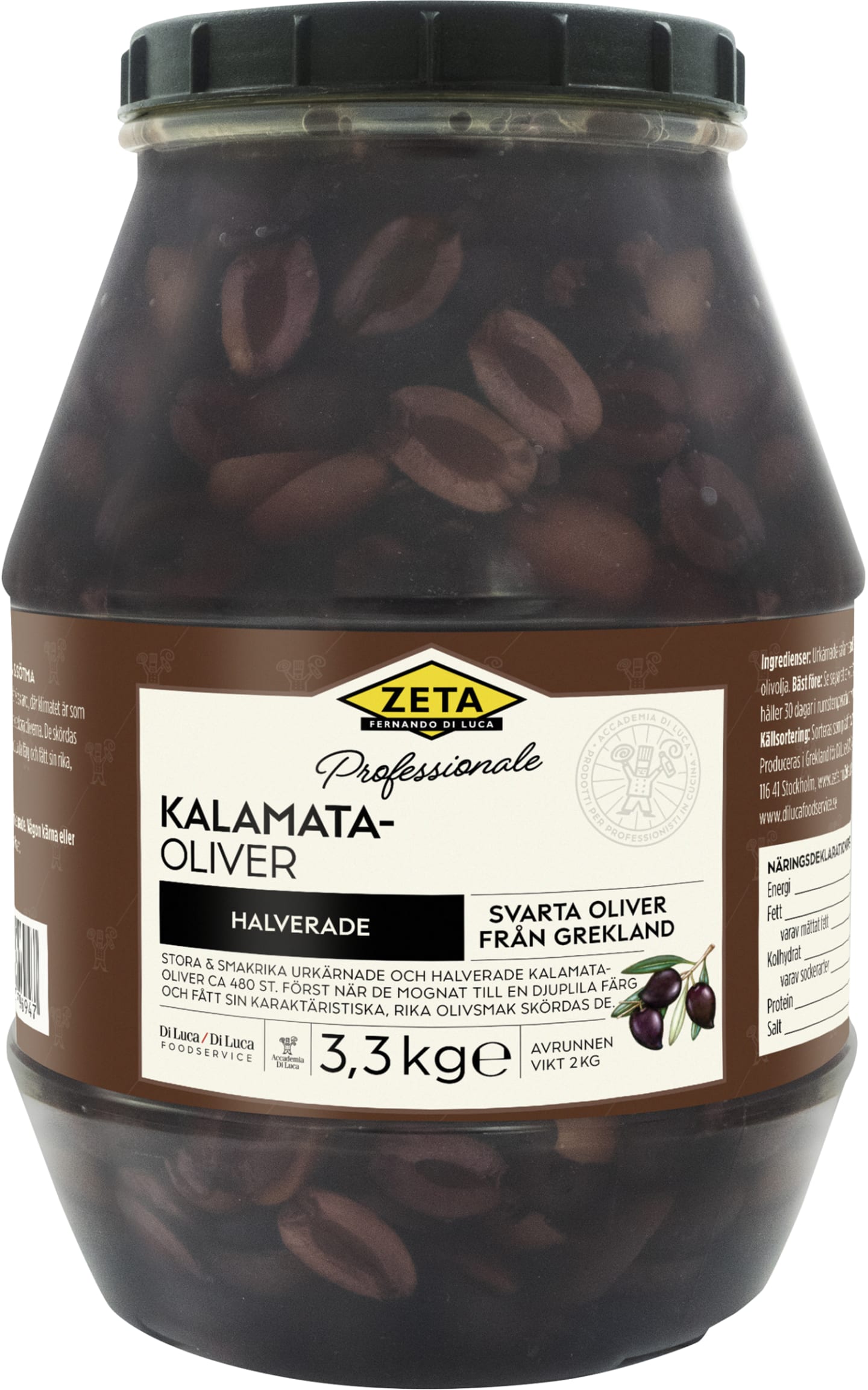 Oliv Kalamata urkärnad halverade 3,3kg - Bild 1 av 1