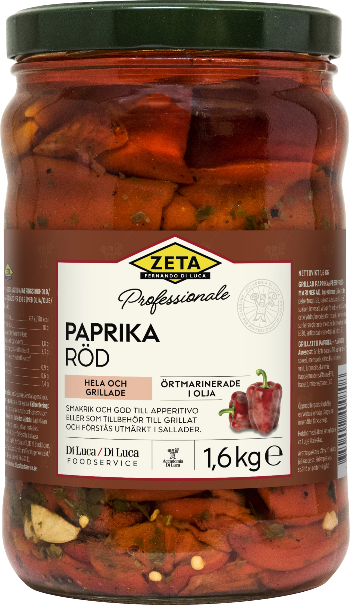 Paprika grillad röd 1,6kg