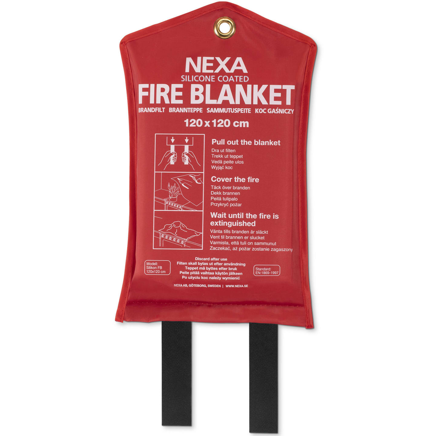 Brandfilt röd 120cm