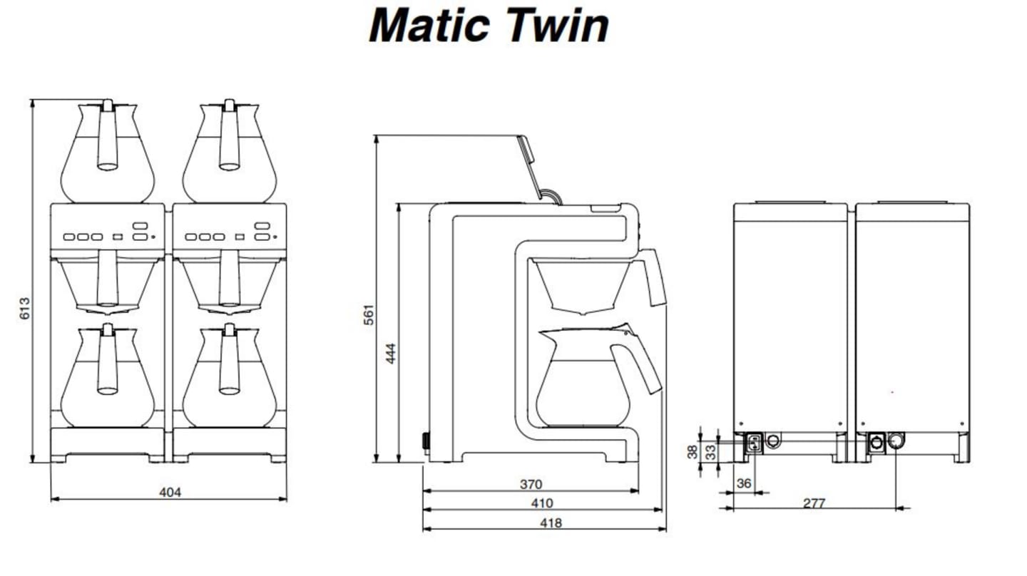 Kaffebryggare Matic Twin - Bild 1 av 2