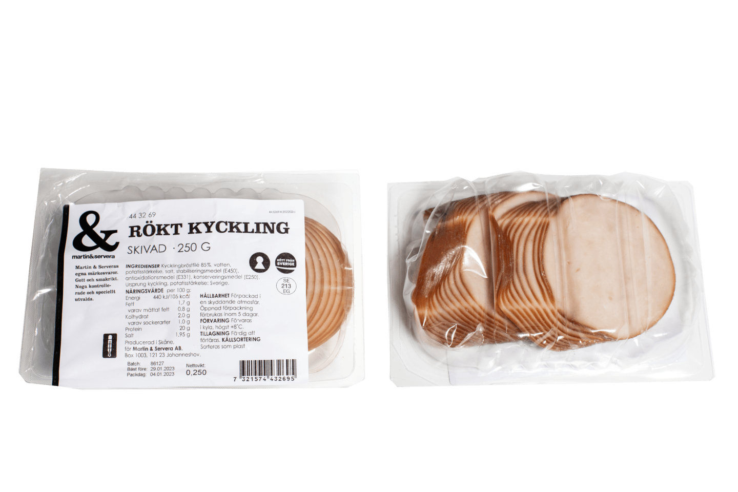 Kyckling rökt skivad 250g