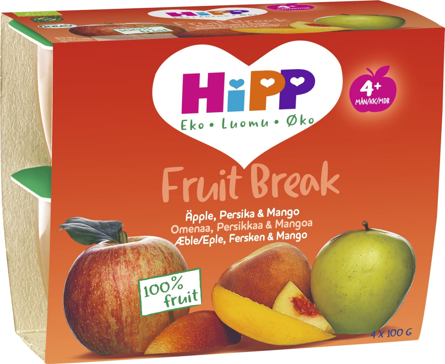 Fruit Break Äpple, Persika & Mango 4m