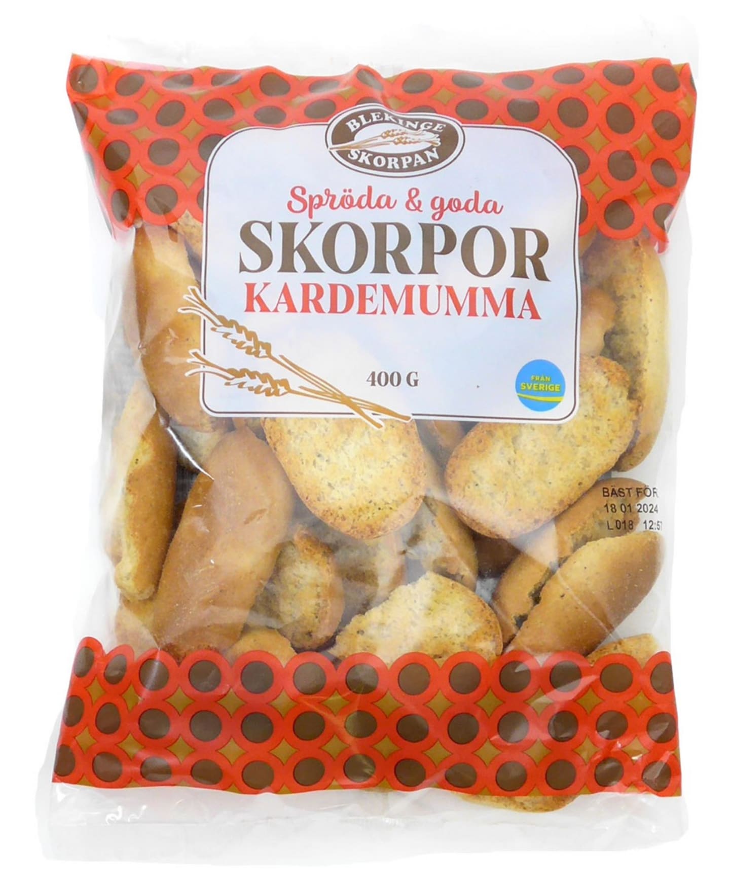 Kardemummaskorpor 400g