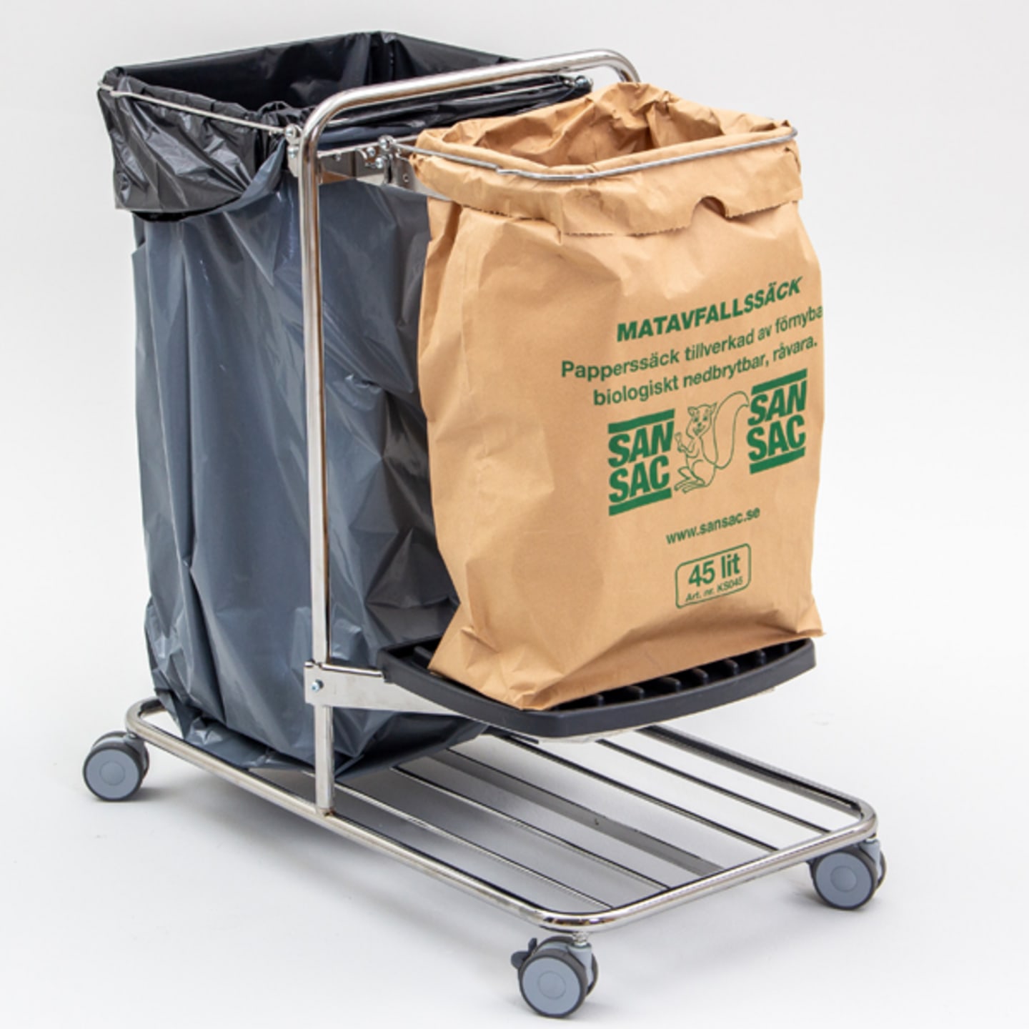 Säckvagn för 45L 125L matavfallssäck