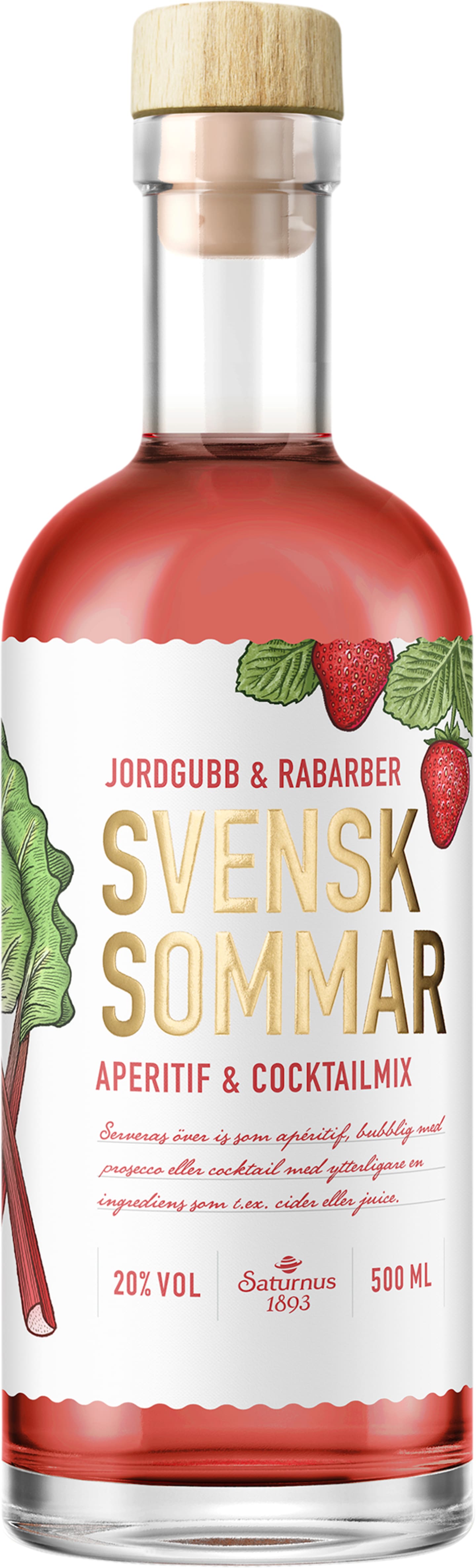 Svensk Sommar Jordgubb Rabarber 50cl - Bild 1 av 1