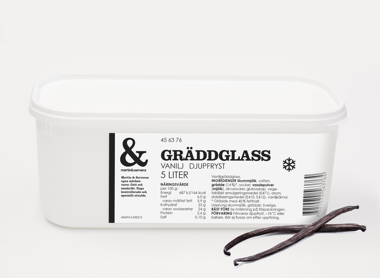 Gräddglass Vanilj 5L