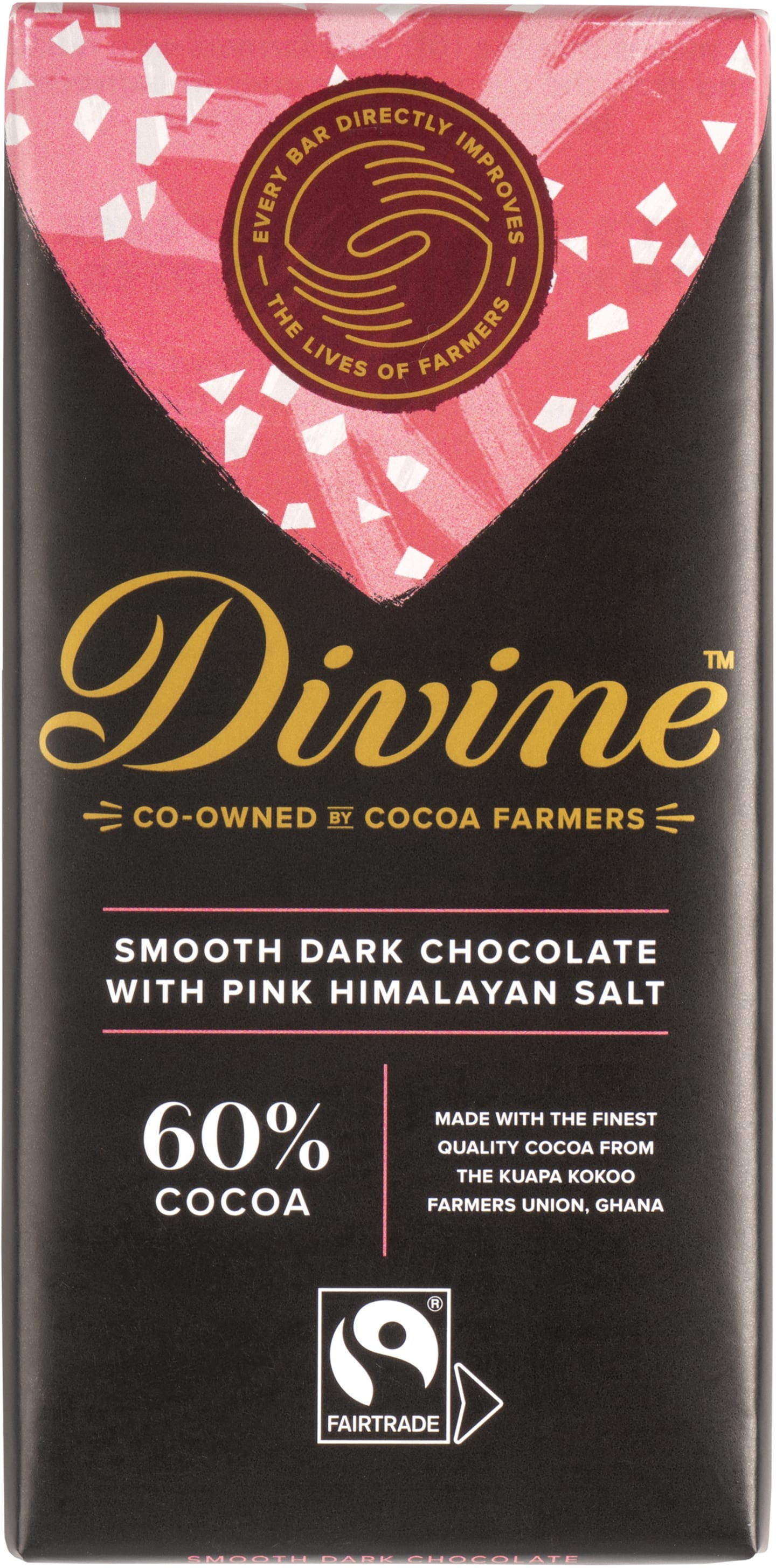 Divine Dark 60% Pink Himalaya Salt 90g