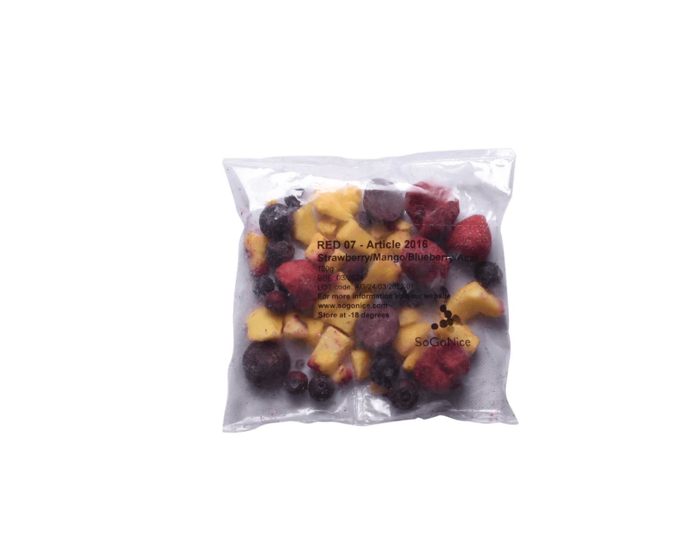 Smoothiemix Jordgubb Mango Blåbär Acai 120g - Bild 1 av 2