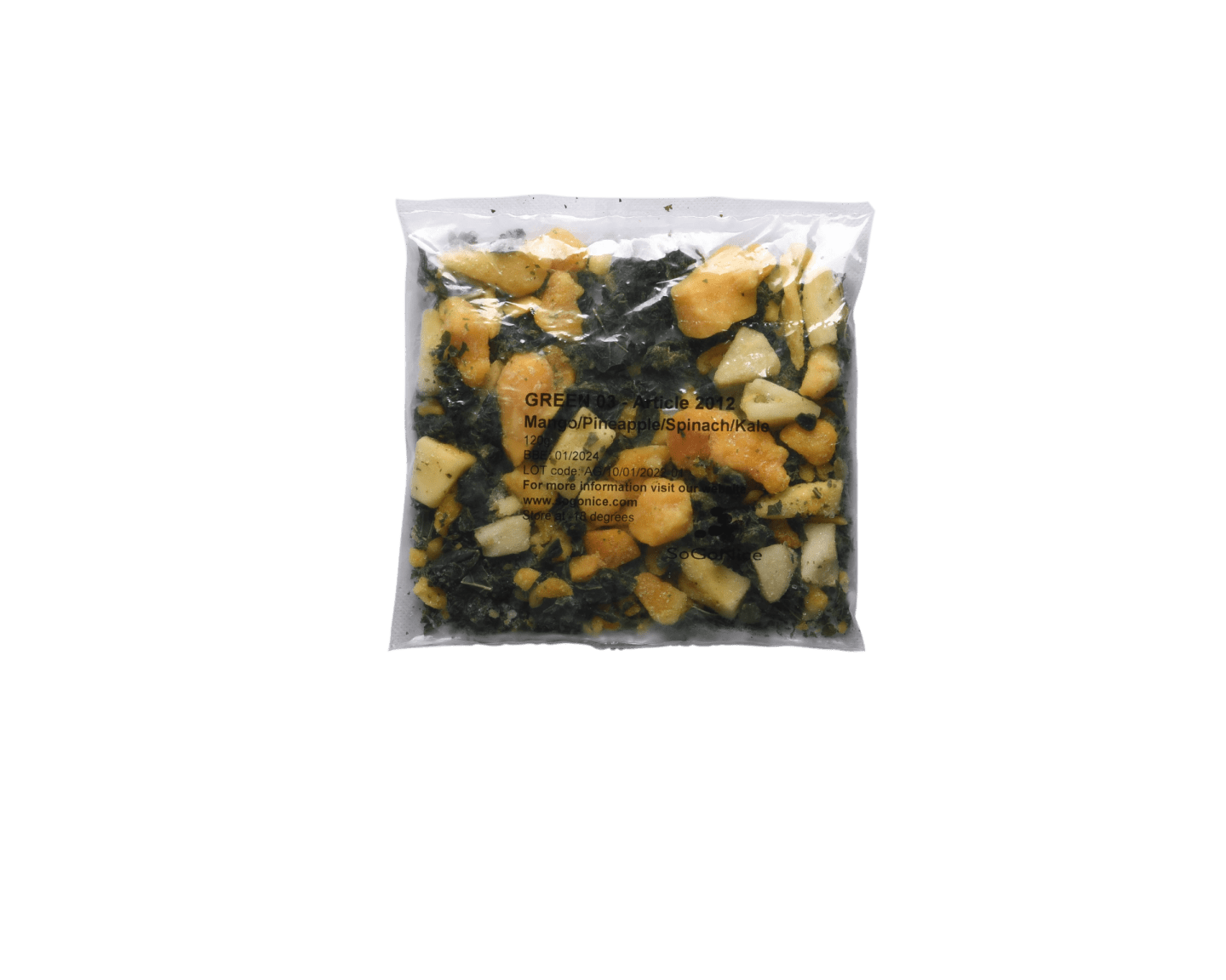 Smoothiemix Mango Ananas Spenat Grönkål 120g - Bild 1 av 2