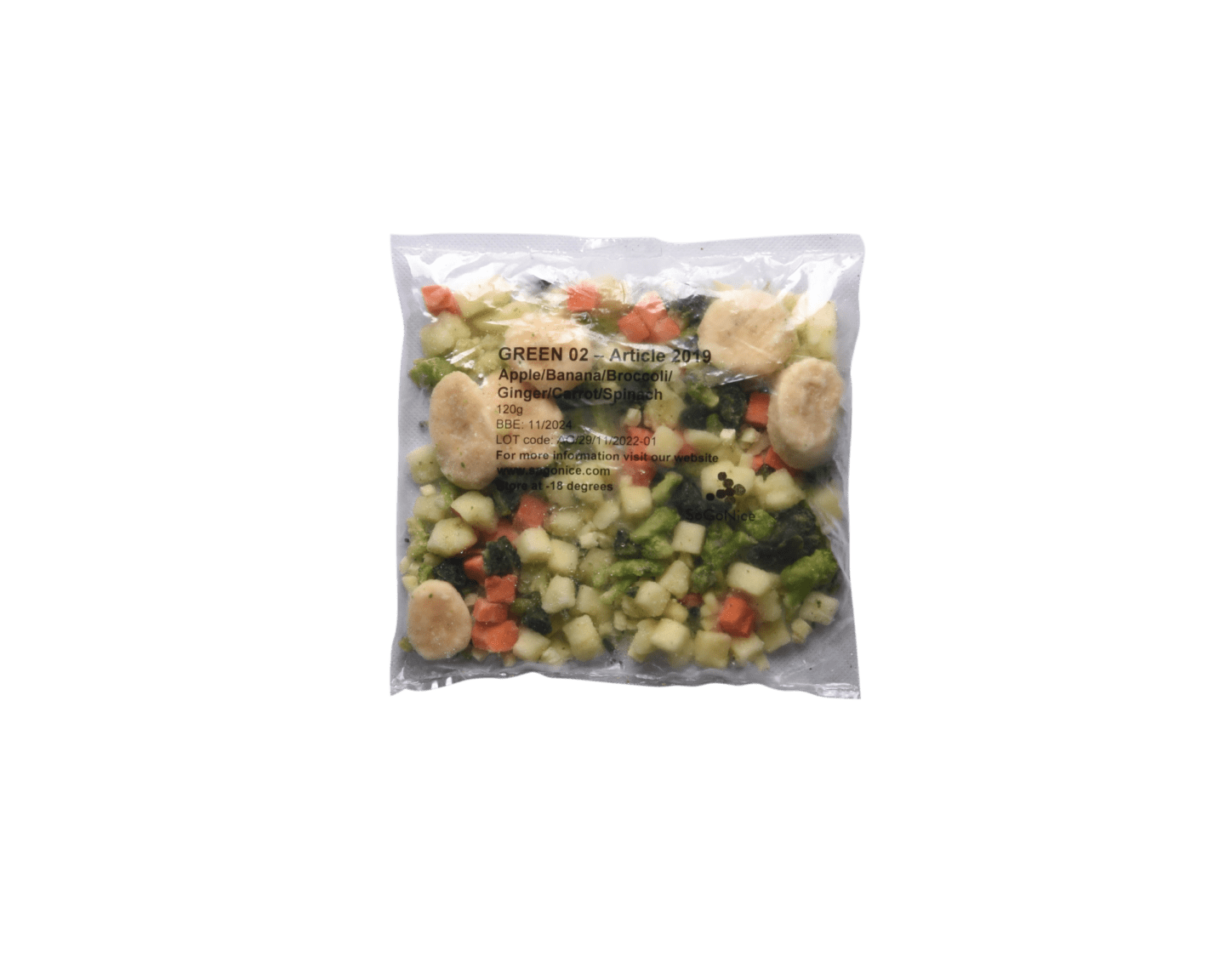 Smoothiemix Äpple Banan Broccoli Ingefära Morot Spenat 120g - Bild 1 av 2
