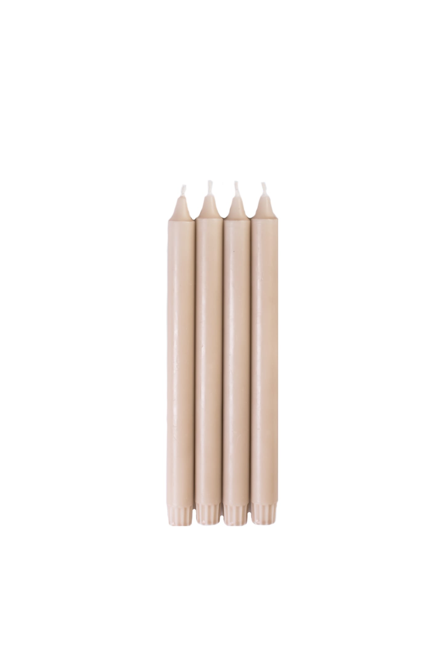 Kronljus beige stearin 28cm 40-p