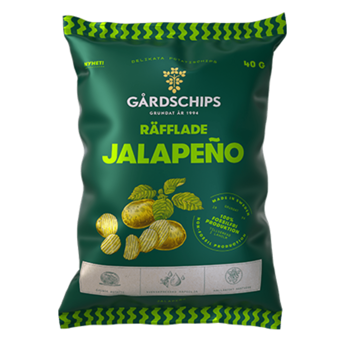 Potatischips Jalapeno Räfflad 40g - Bild 1 av 1