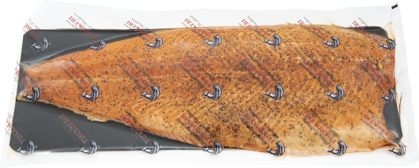 Laxfilé varmrökt citronpeppar ca 1,5kg - Bild 1 av 2