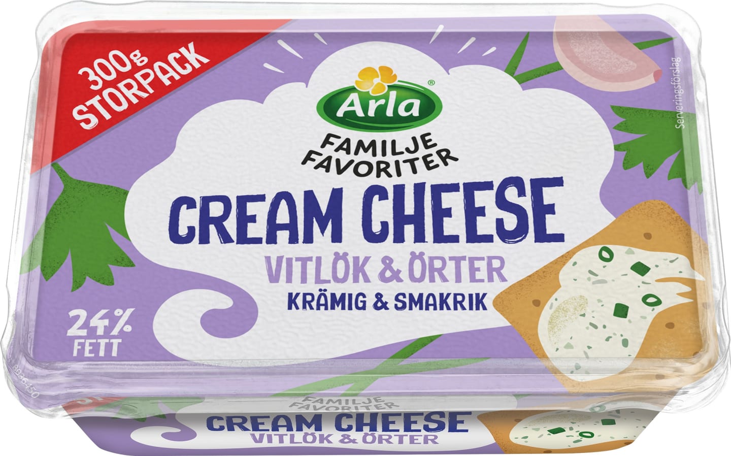 Cream cheese Vitlök&Ört 300g