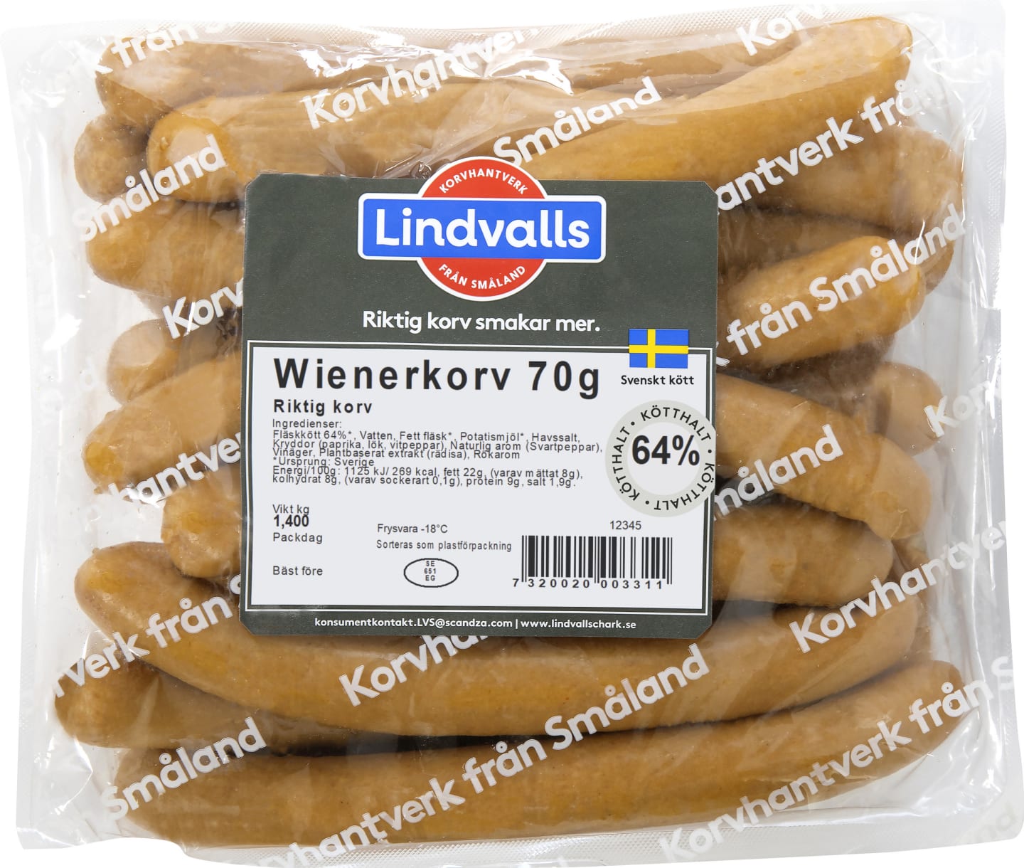 Wienerkorv 20x70g