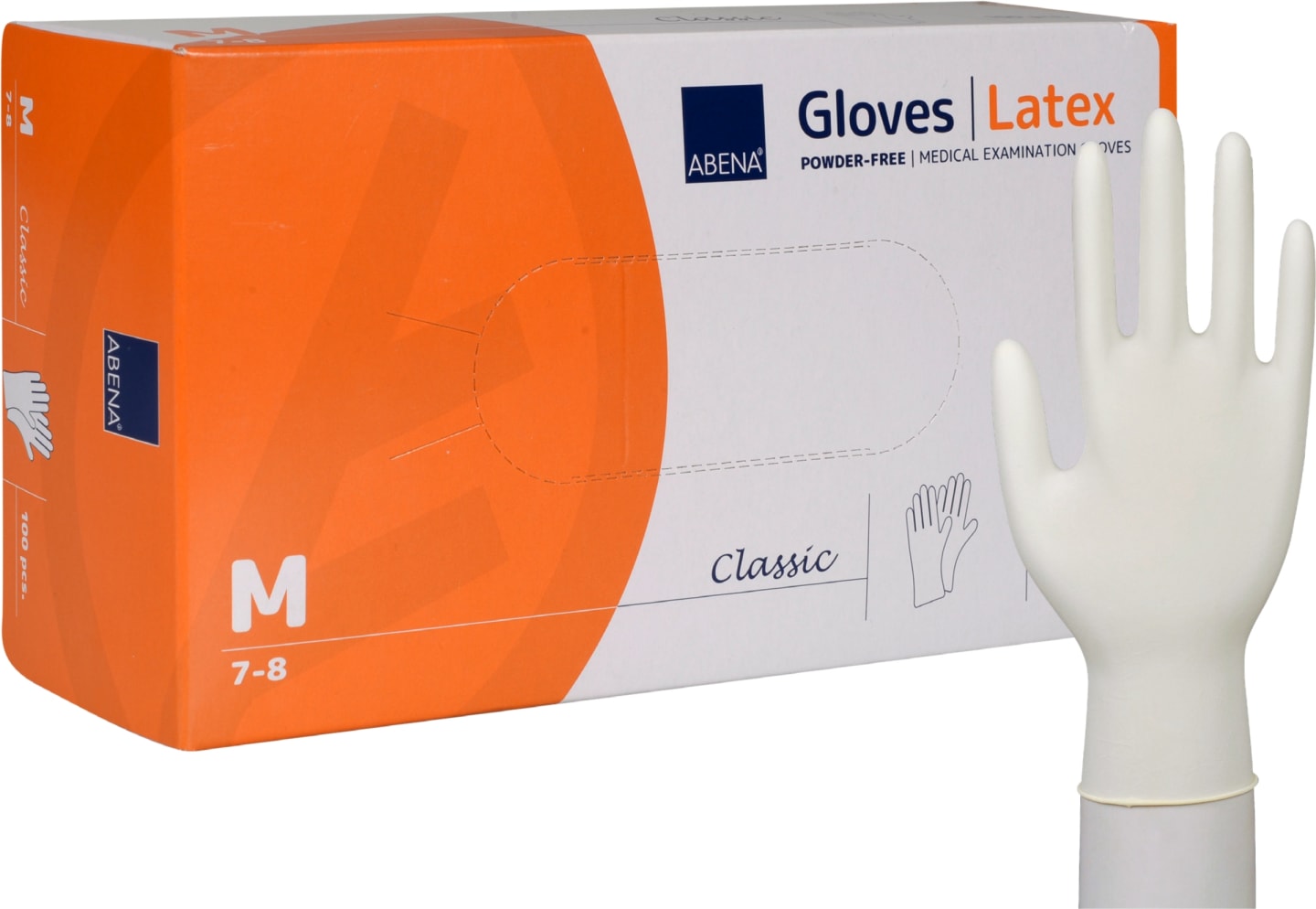 Latexhandske opudrad engångs M 100st