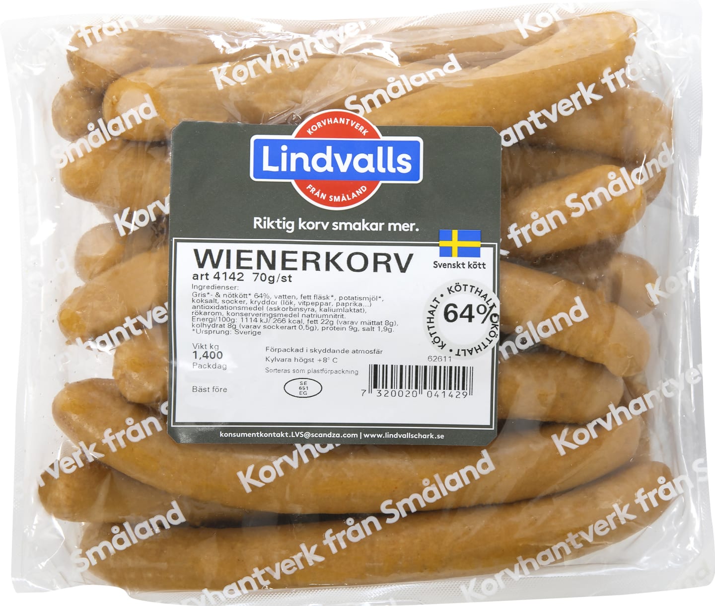 Wienerkorv 70g/1,4kg
