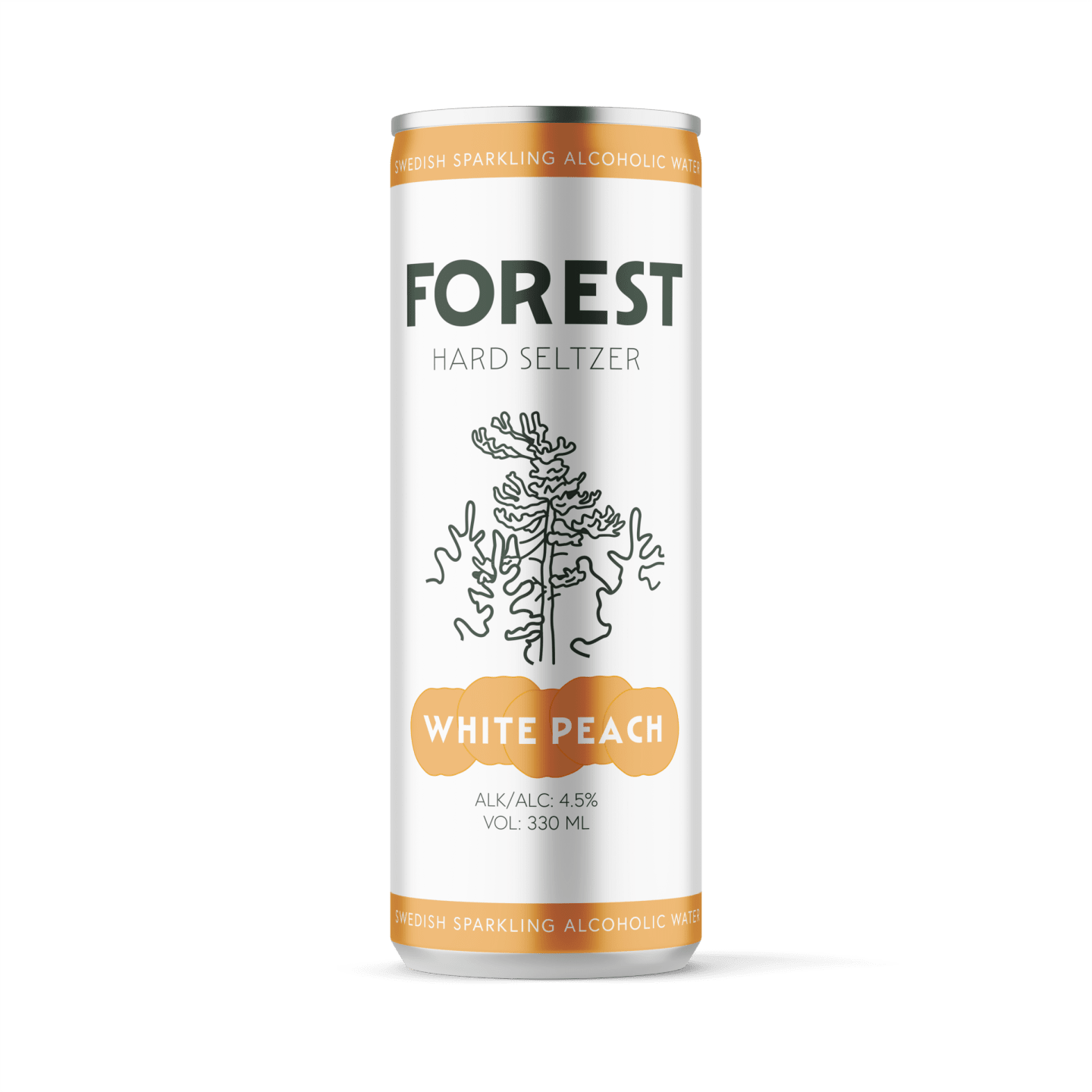 Forest Hard Seltzer White Peach 33cl