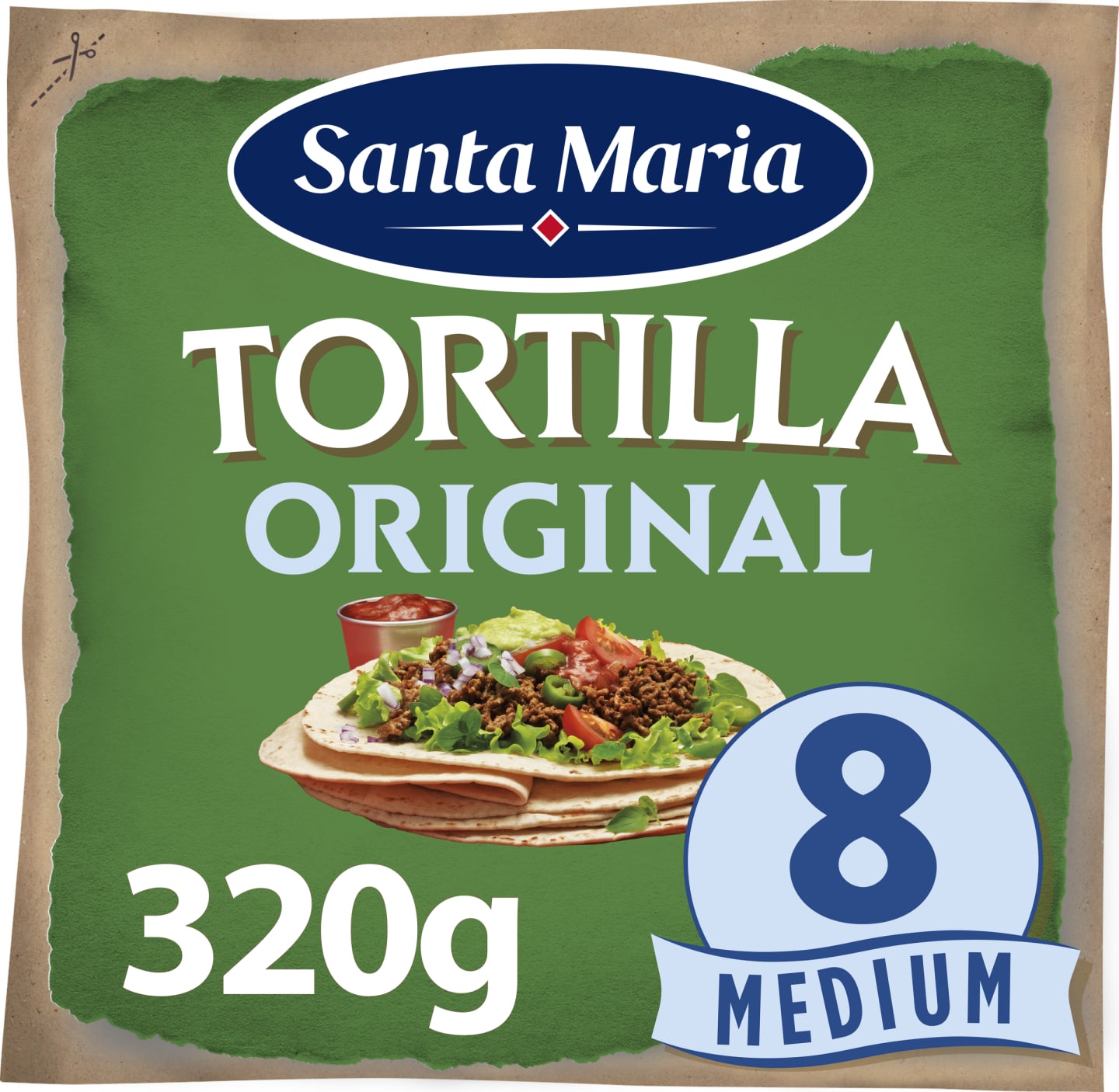 Tortilla vete organic 20cm 8st