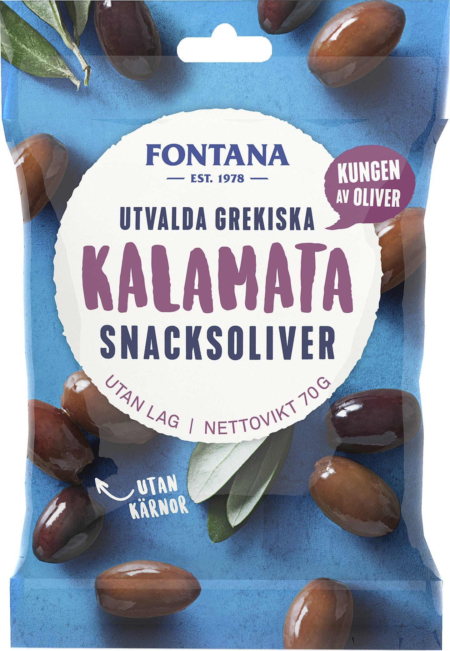 Snacksoliver Kalamata naturella 70g