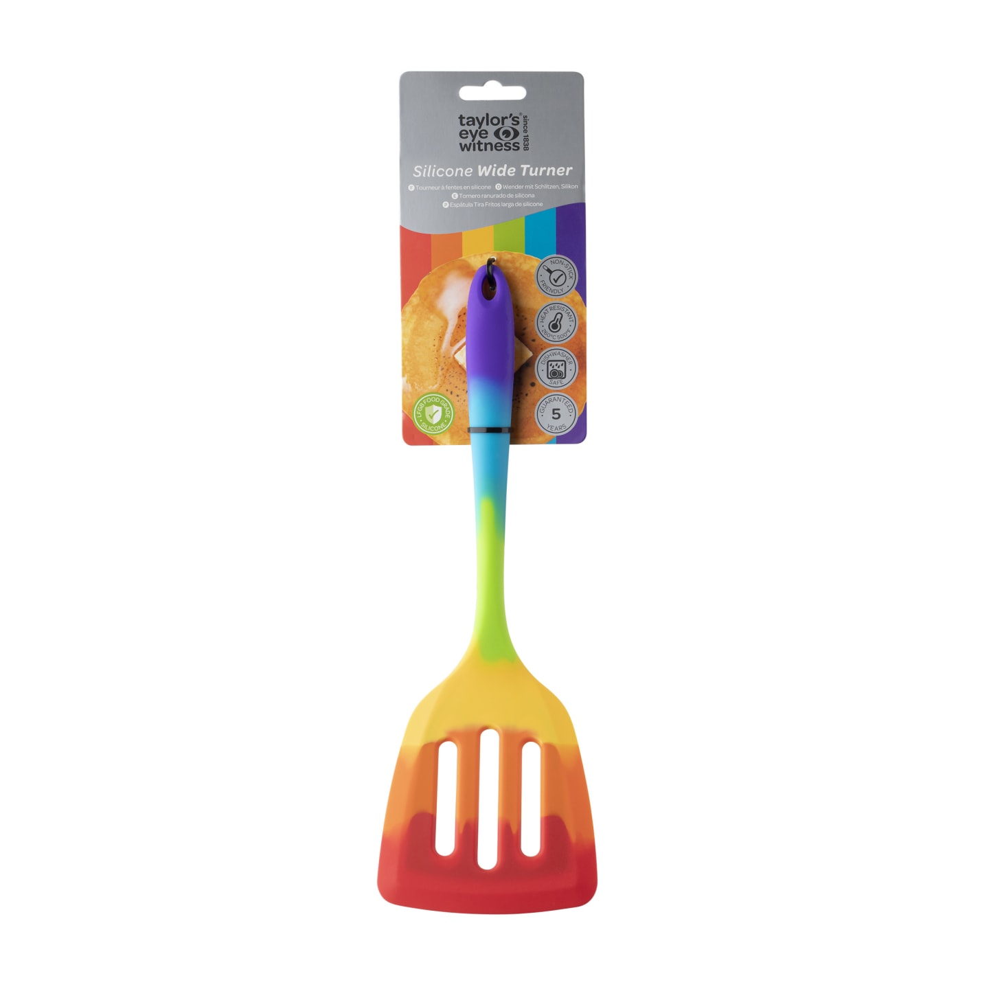 Stekspade 30cm silikon Regnbågsfärgad - Bild 1 av 2