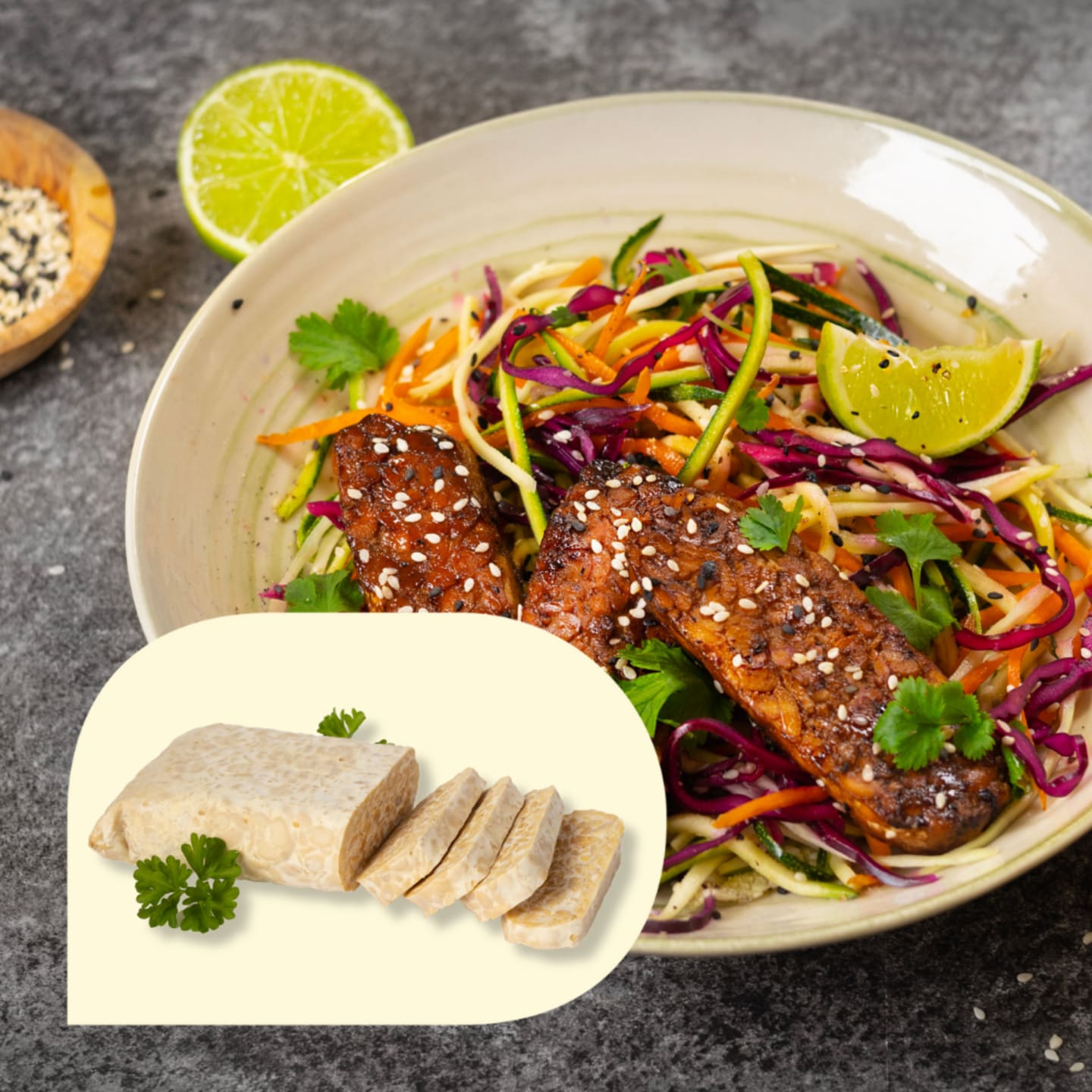 Tempeh Naturell Block 395g - Bild 1 av 3