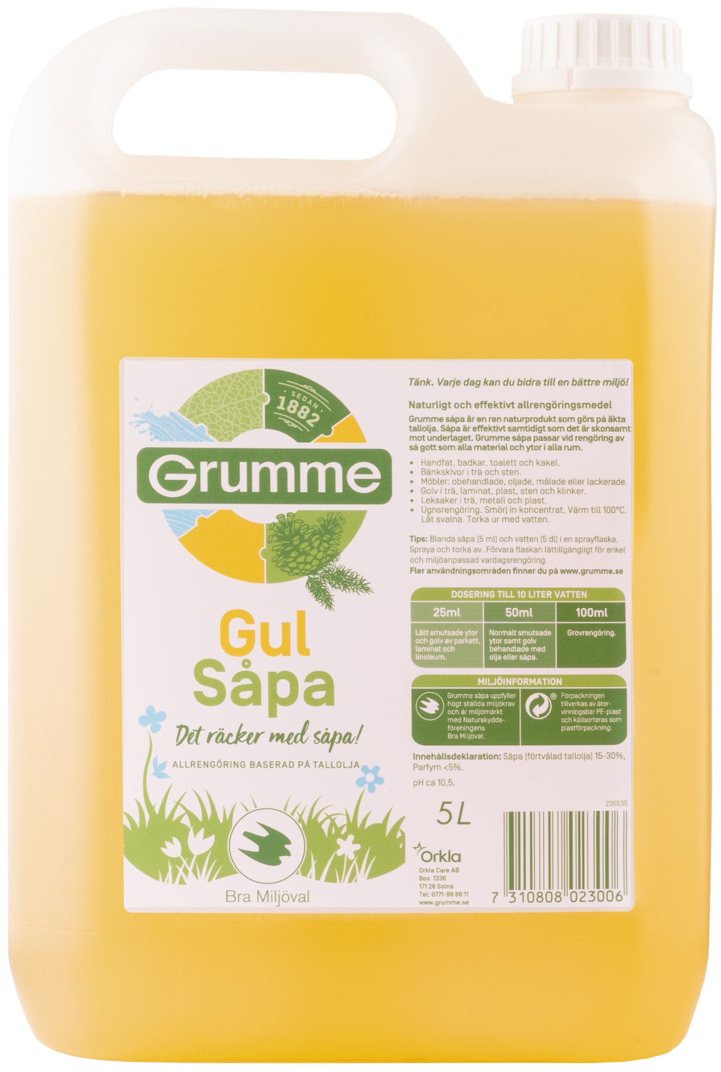Grumme gul såpa 5L
