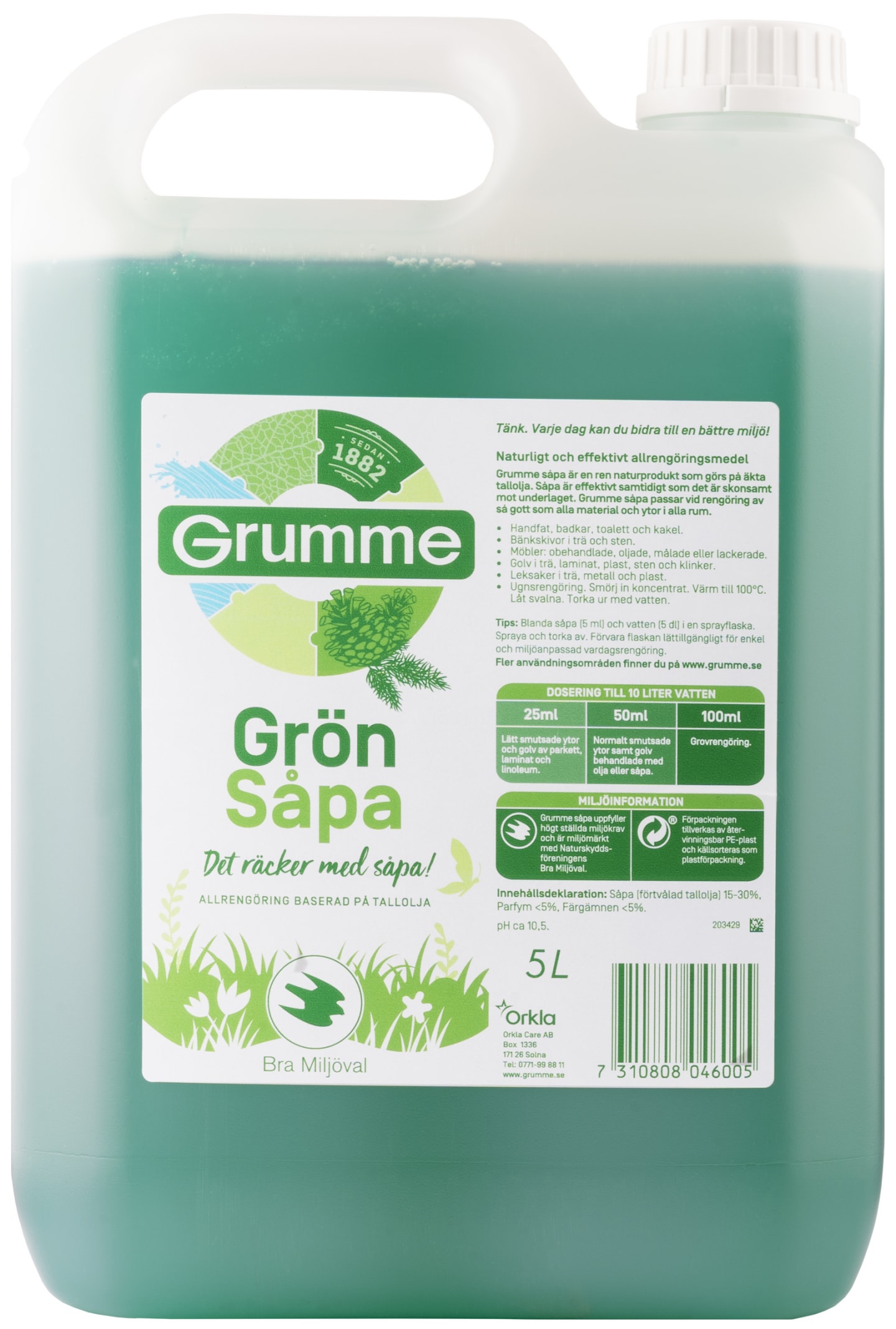 Grumme grön såpa 5L