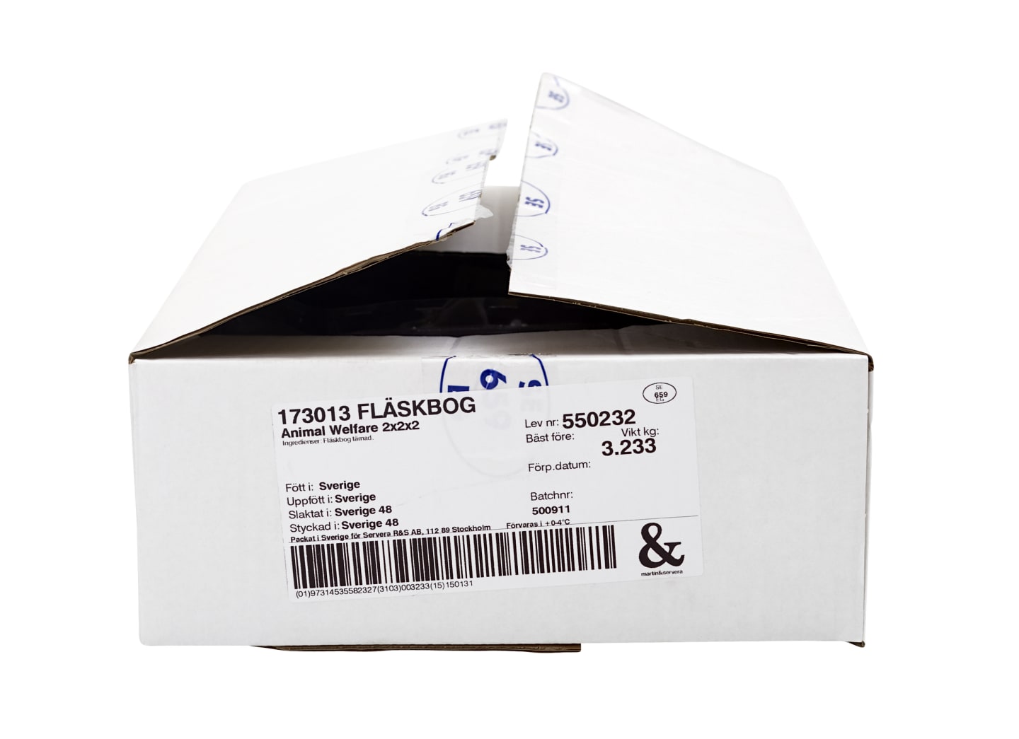 Fläskbog tärnad 2x2x2cm 2,5kg - Bild 1 av 3