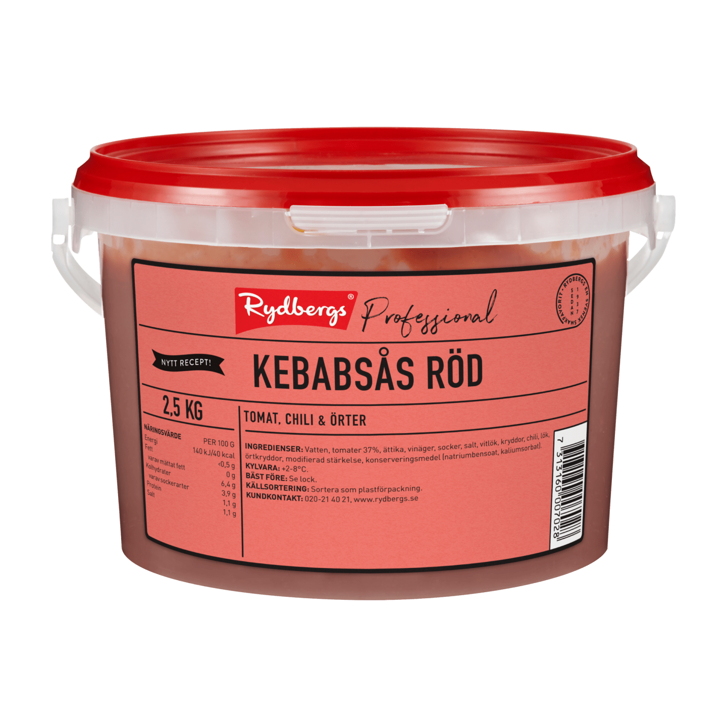 Kebabsås röd 2,5kg