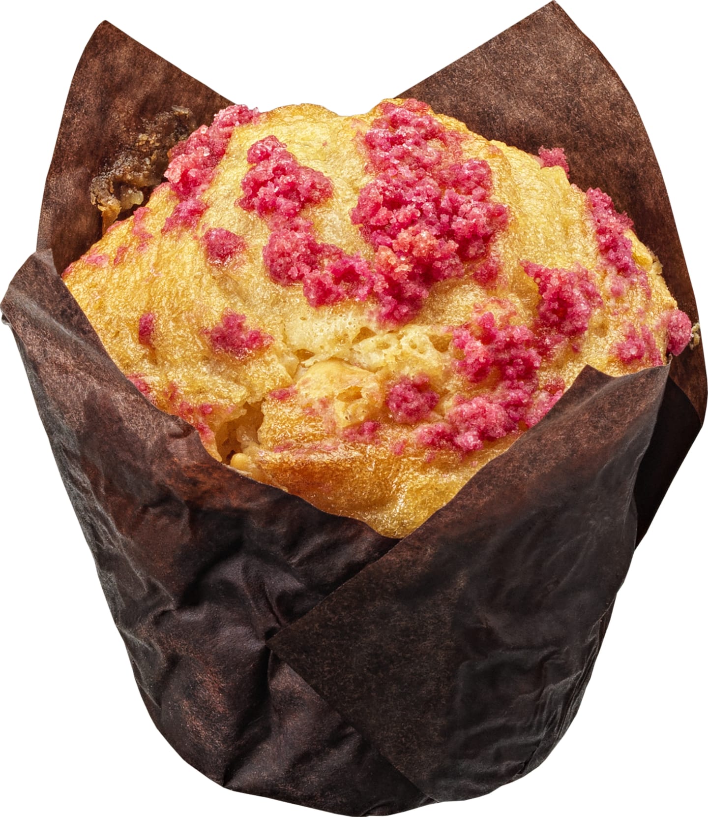 Hallonmuffins vit choklad 100g - Bild 1 av 1