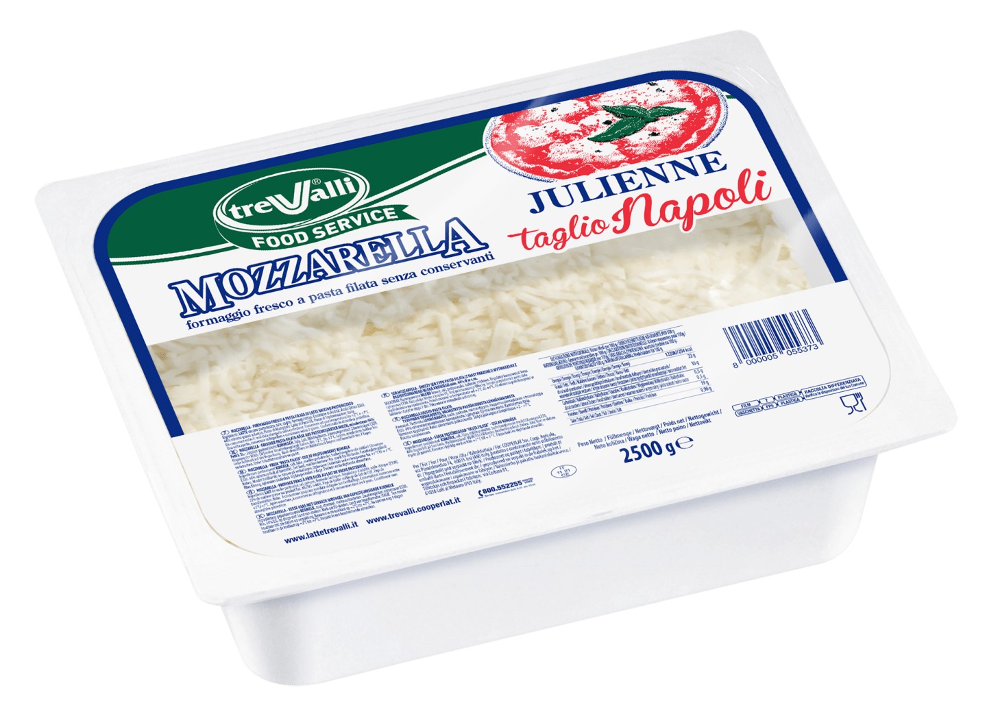 Mozzarella riven Taglio Napoli 2,5kg