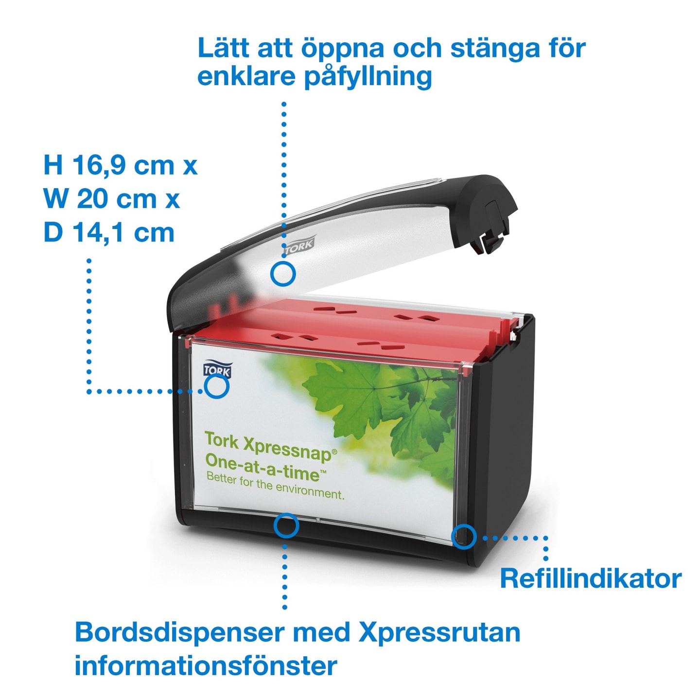 Dispenser servett bord svart N4 1st - Bild 1 av 4