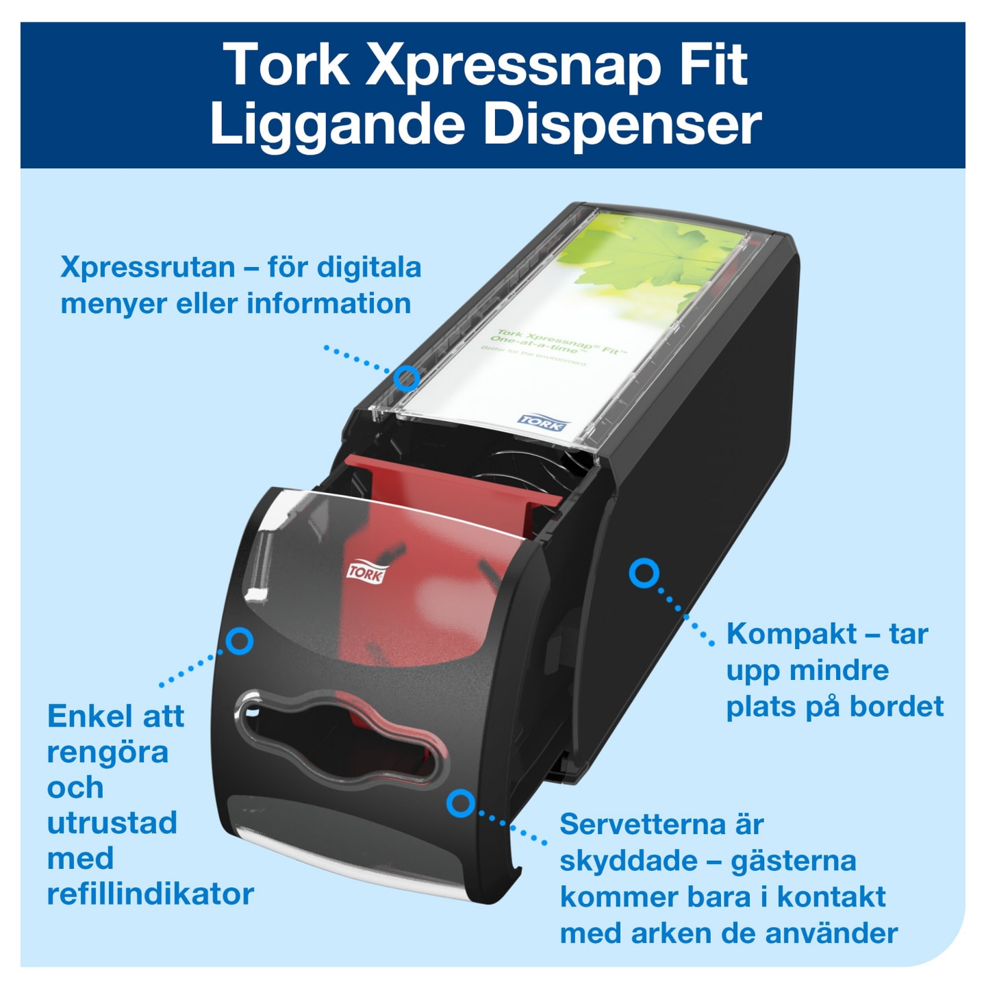 Dispenser Xpressnap svart liggande N14 - Bild 1 av 3