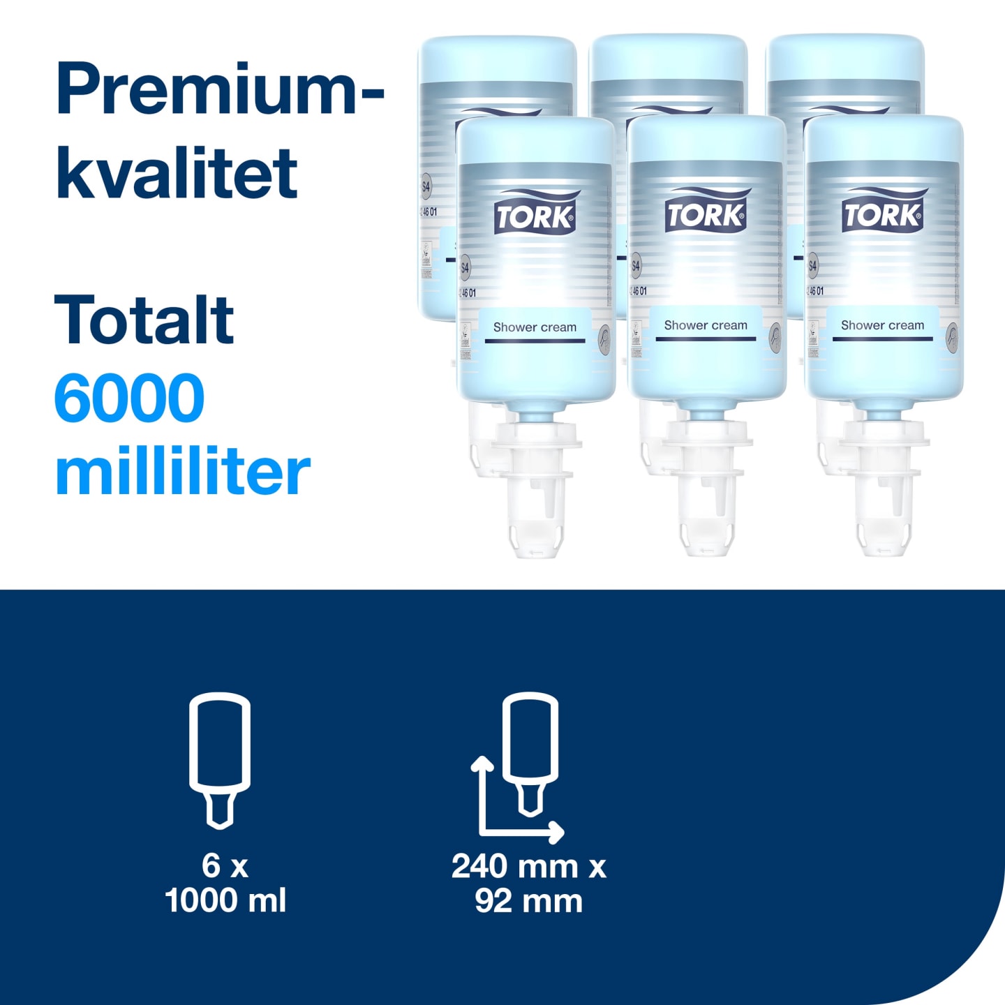 Duschcreme till depsenser S4 Tork 1L - Bild 1 av 4
