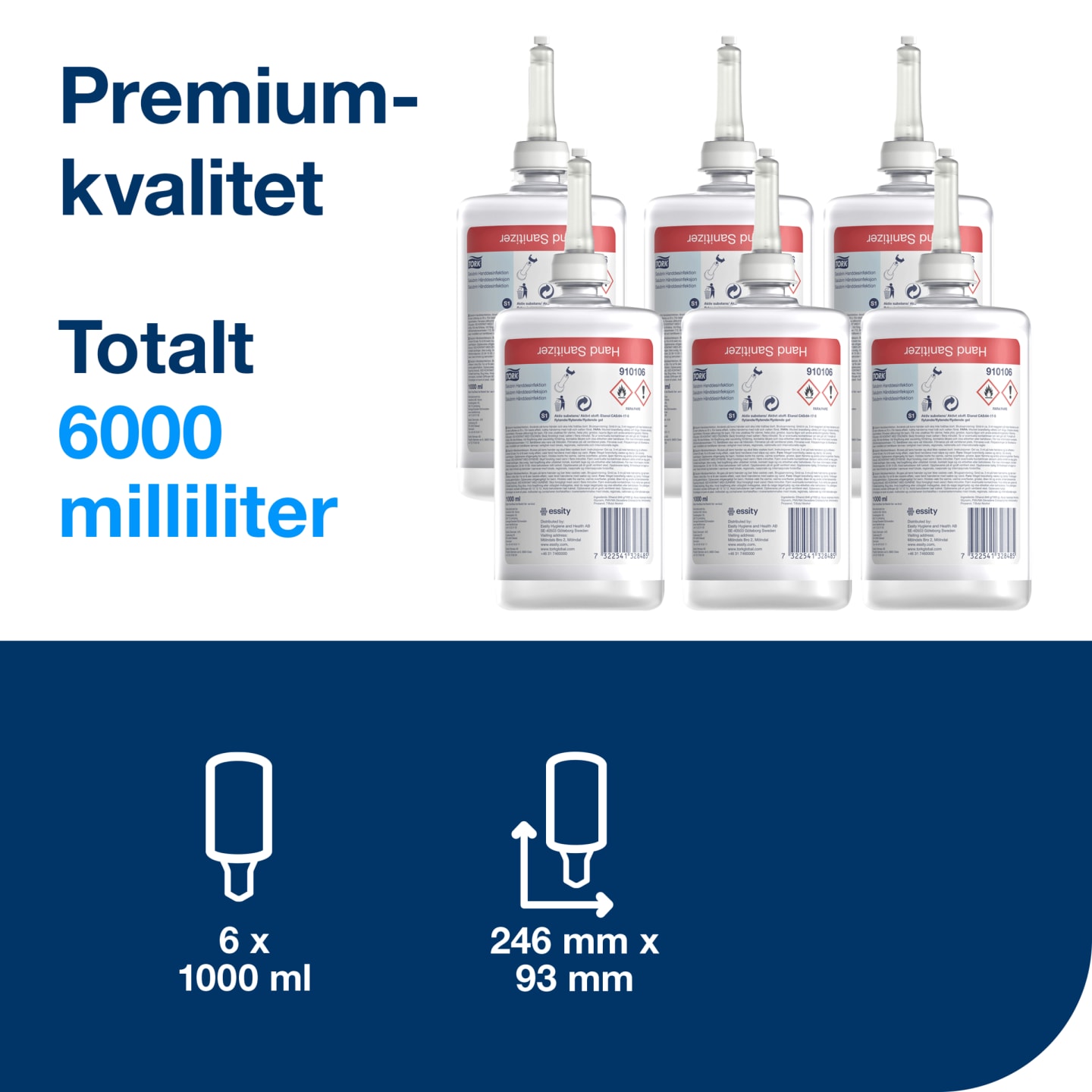Handdesinfektion 70% Alkoholgel Tork S1 - Bild 1 av 4
