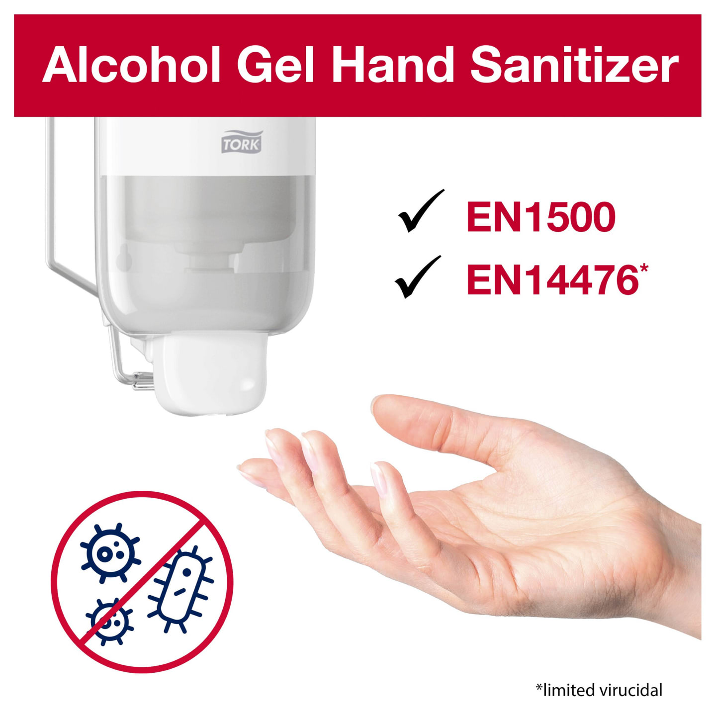 Handdesinfektion 70% Alkoholgel Tork S1 - Bild 1 av 4