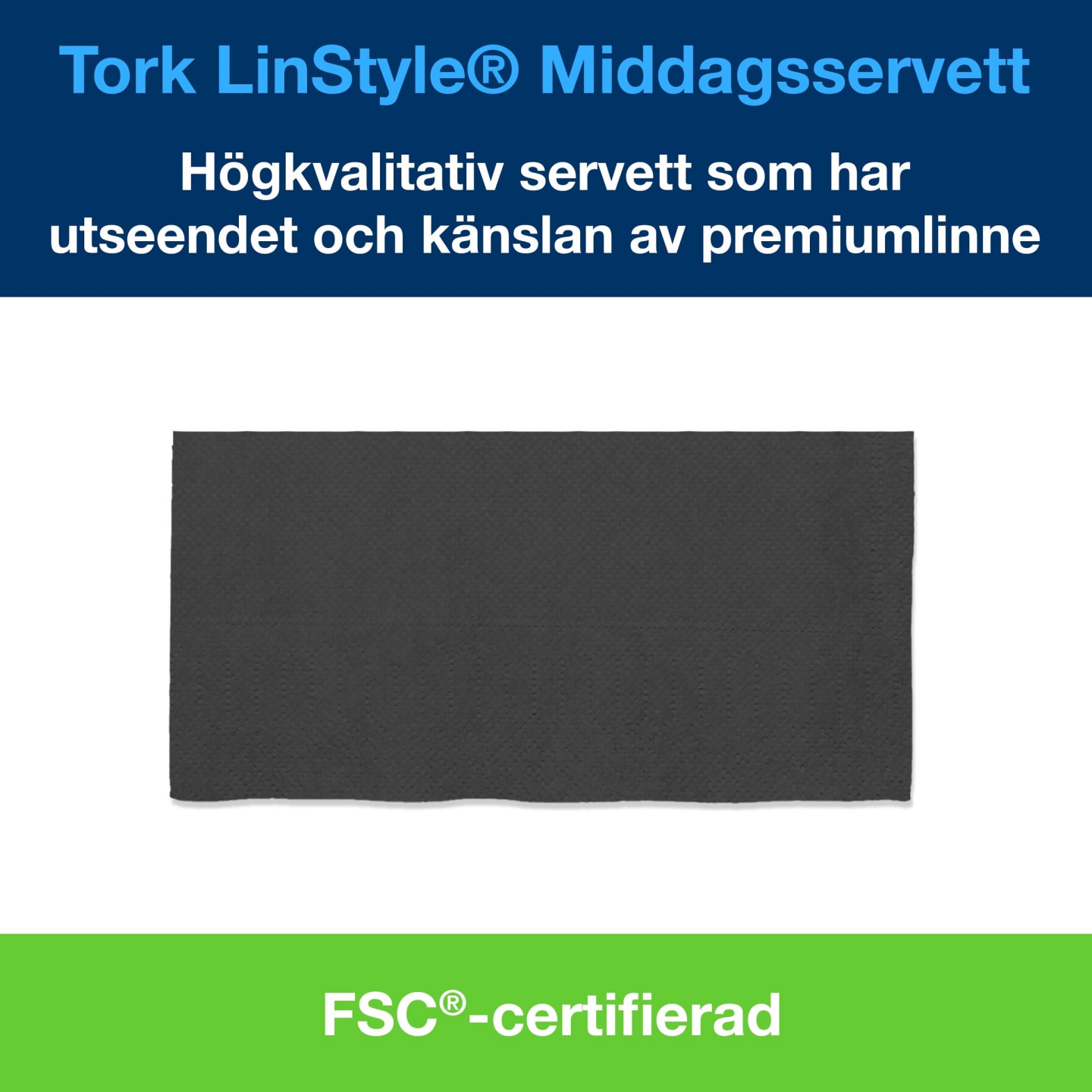 Servett 39 svart 1/8 linstyle 600st - Bild 1 av 4