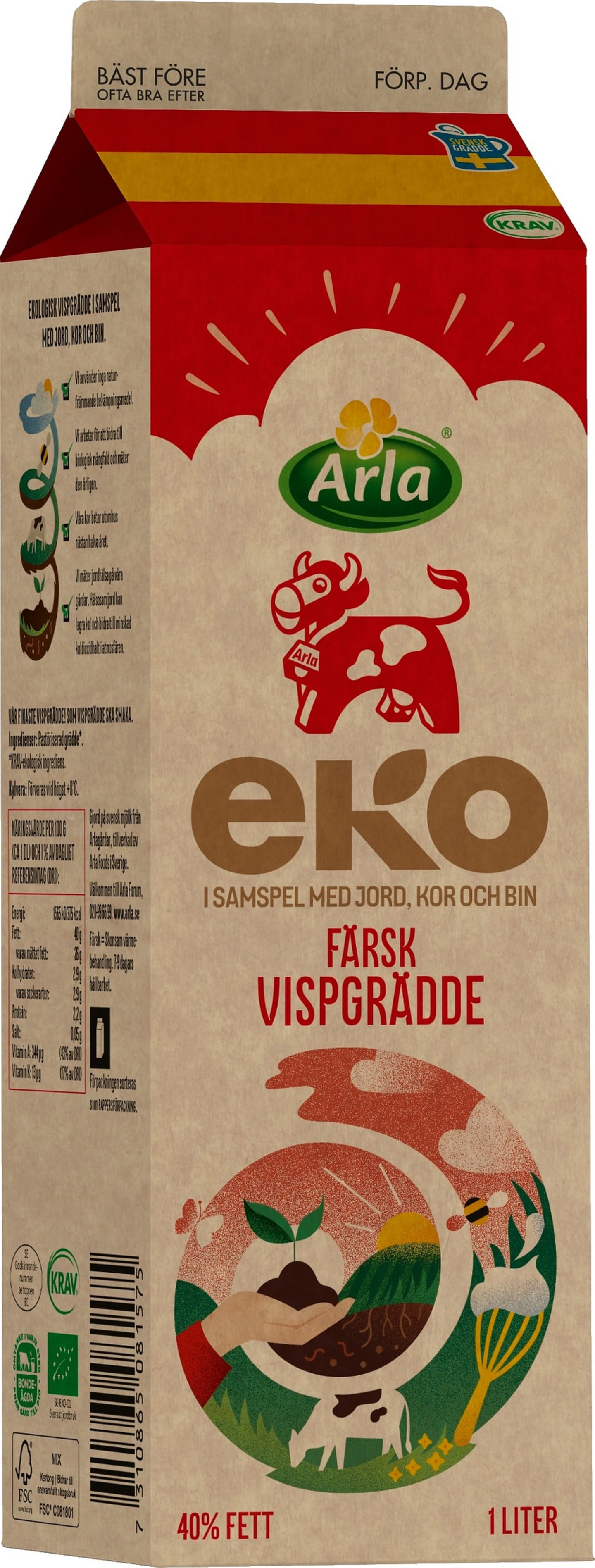 Vispgrädde 40% 1L